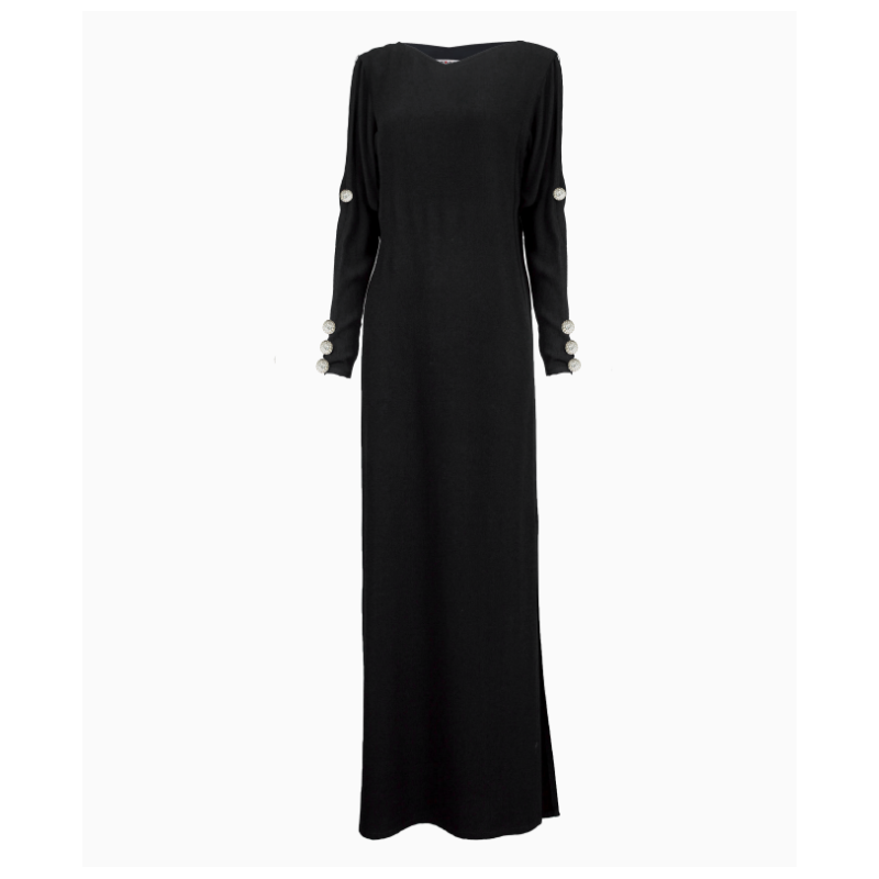 Robe Yves Saint Laurent Noire Minimaliste FW1997