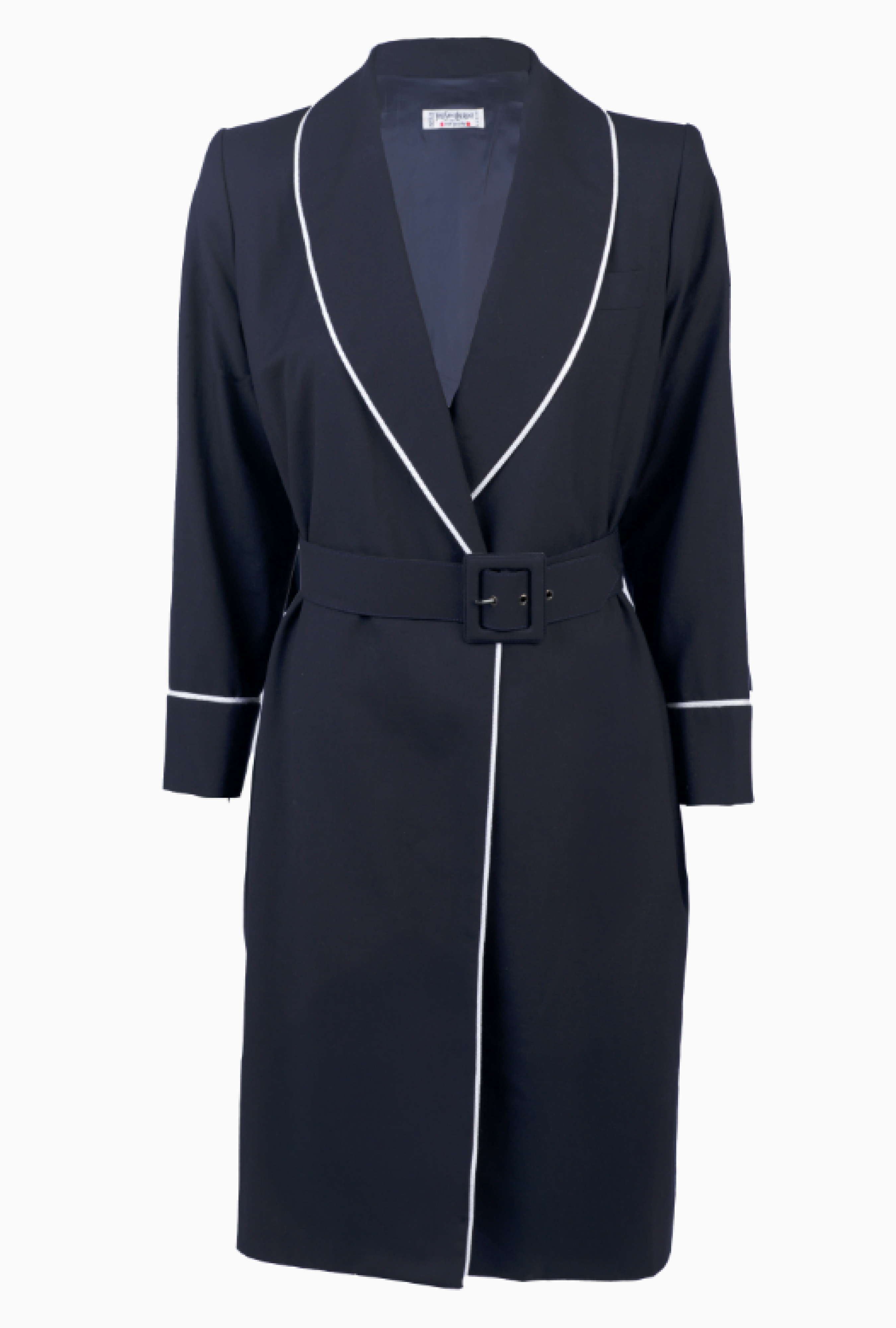 Manteau Yves Saint Laurent Ceinturé Bleu Rive Gauche