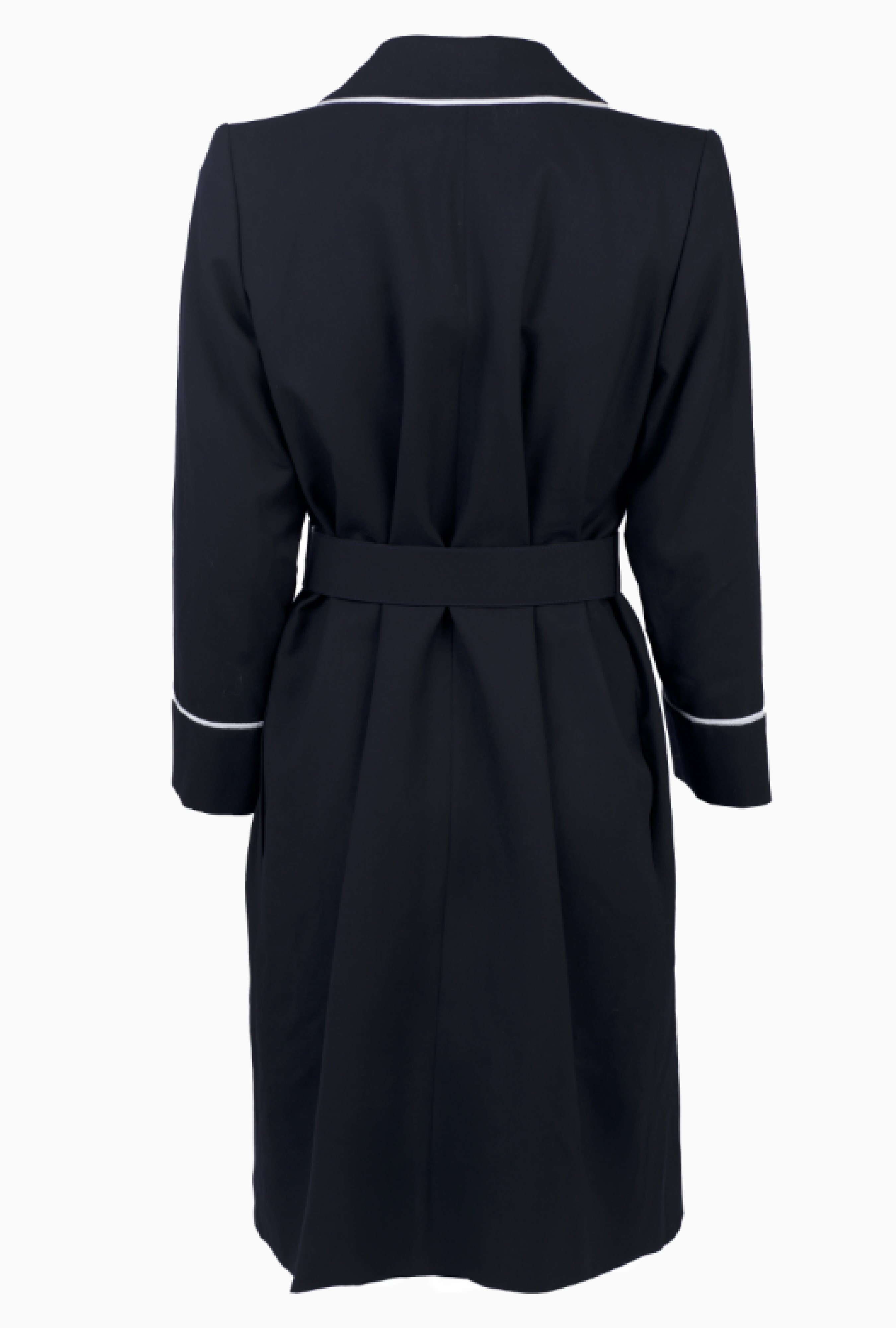 Manteau Yves Saint Laurent Ceinturé Bleu Rive Gauche