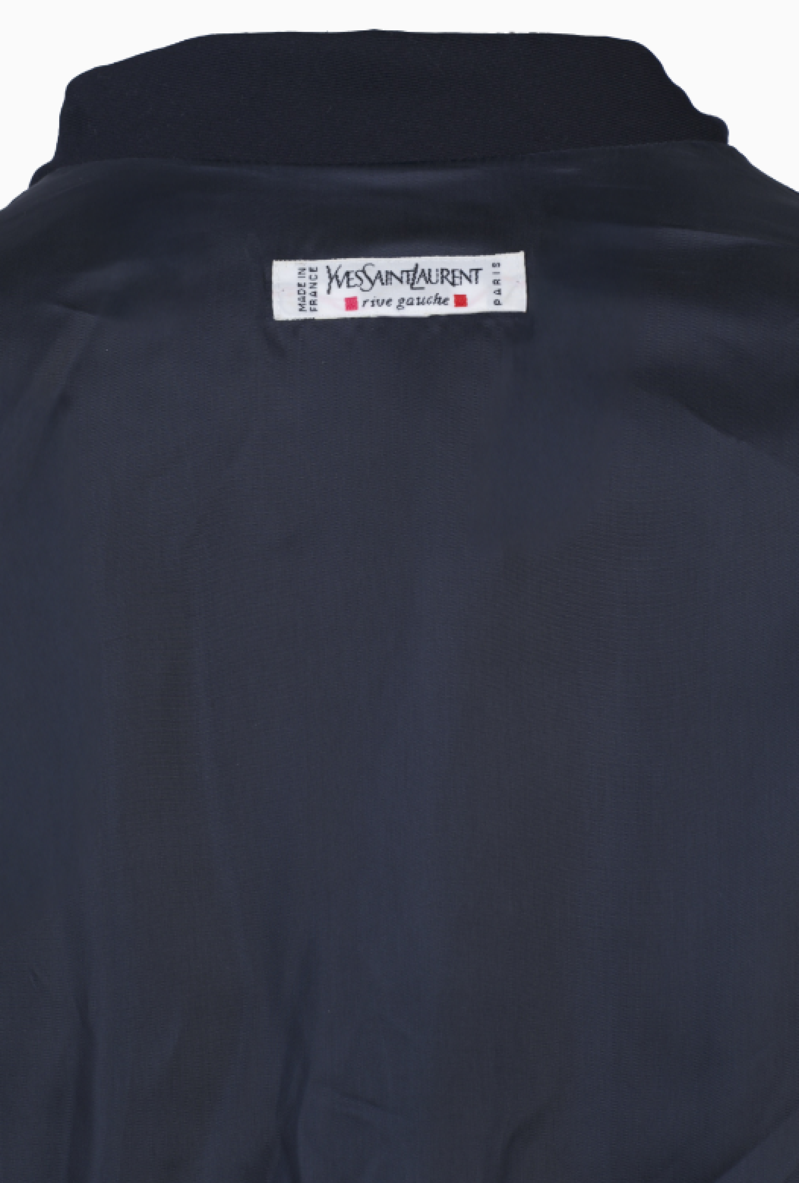 Manteau Yves Saint Laurent Ceinturé Bleu Rive Gauche