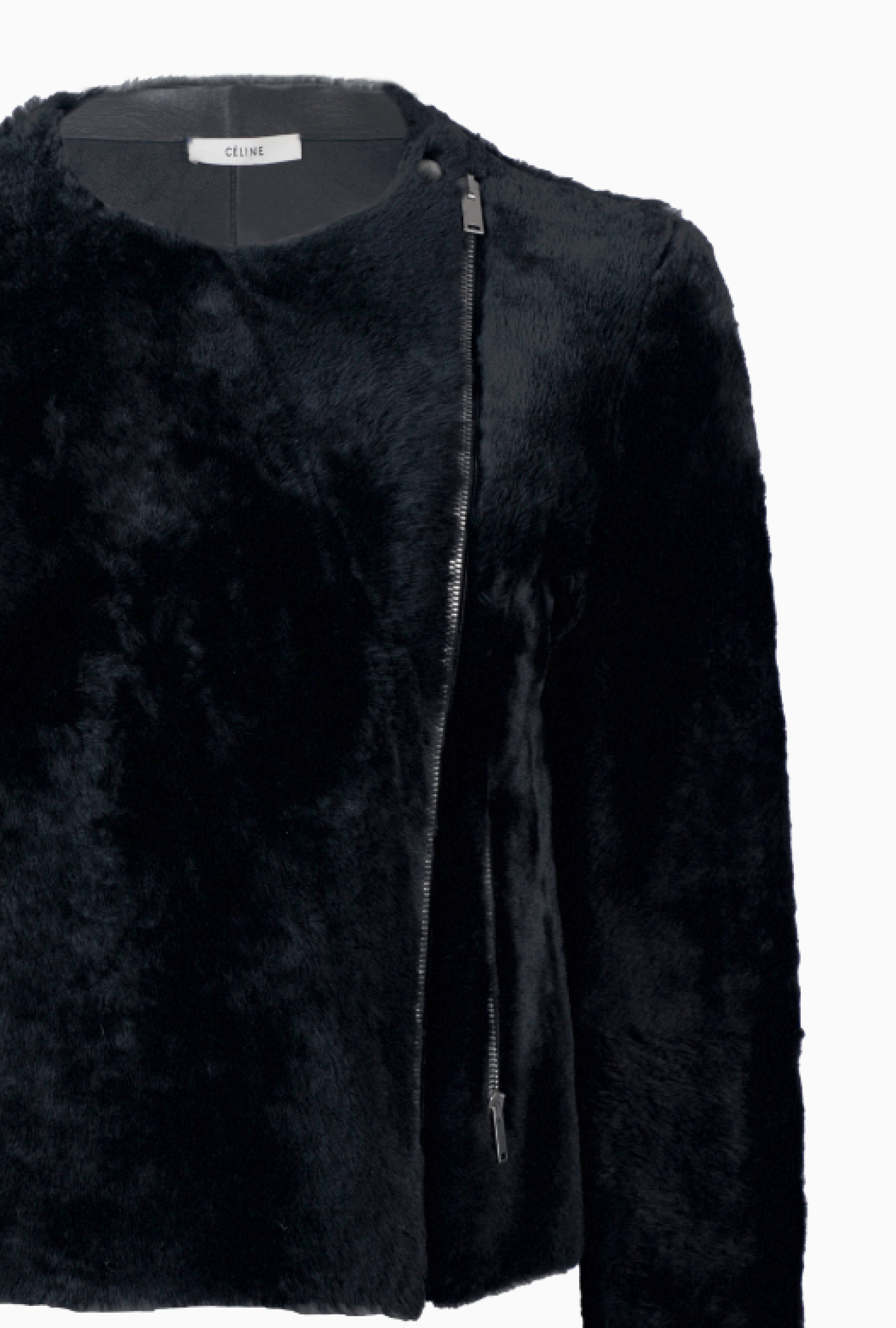 Veste Celine Black Shearling par Phoebe Philo