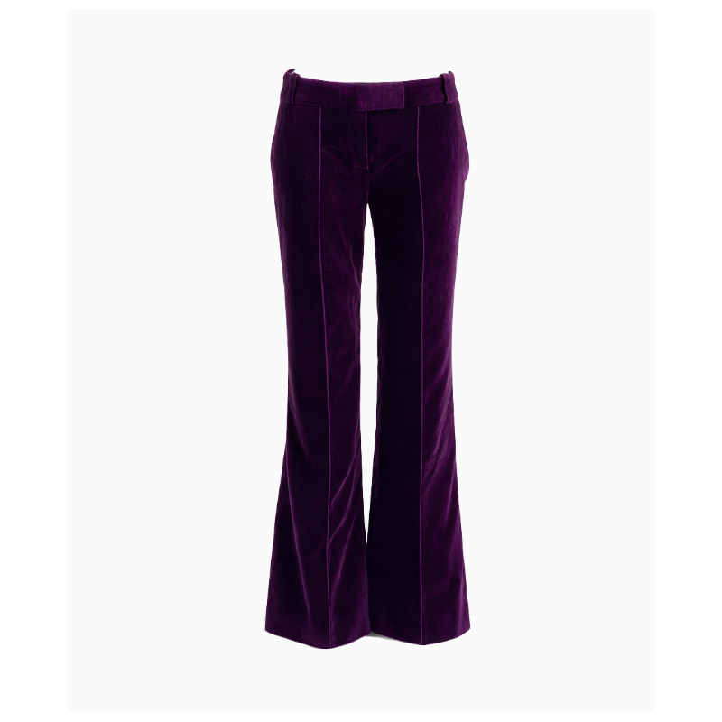 Pantalon Chloe Velours Prune FW2003 By Phoebe Philo