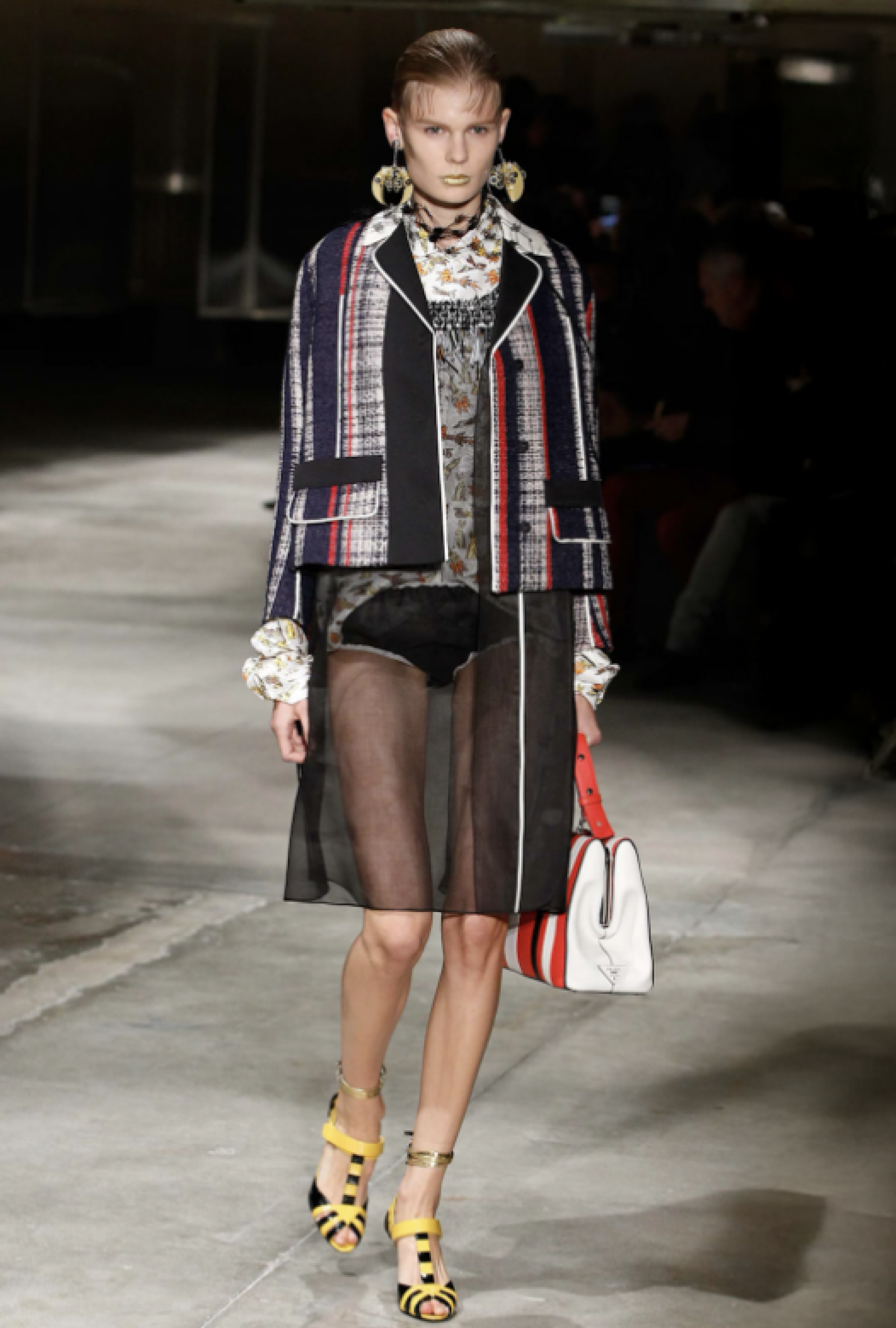 Veste Prada Tweed Rayé SS2016