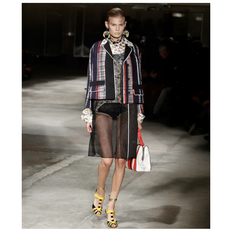 Veste Prada Tweed Rayé SS2016