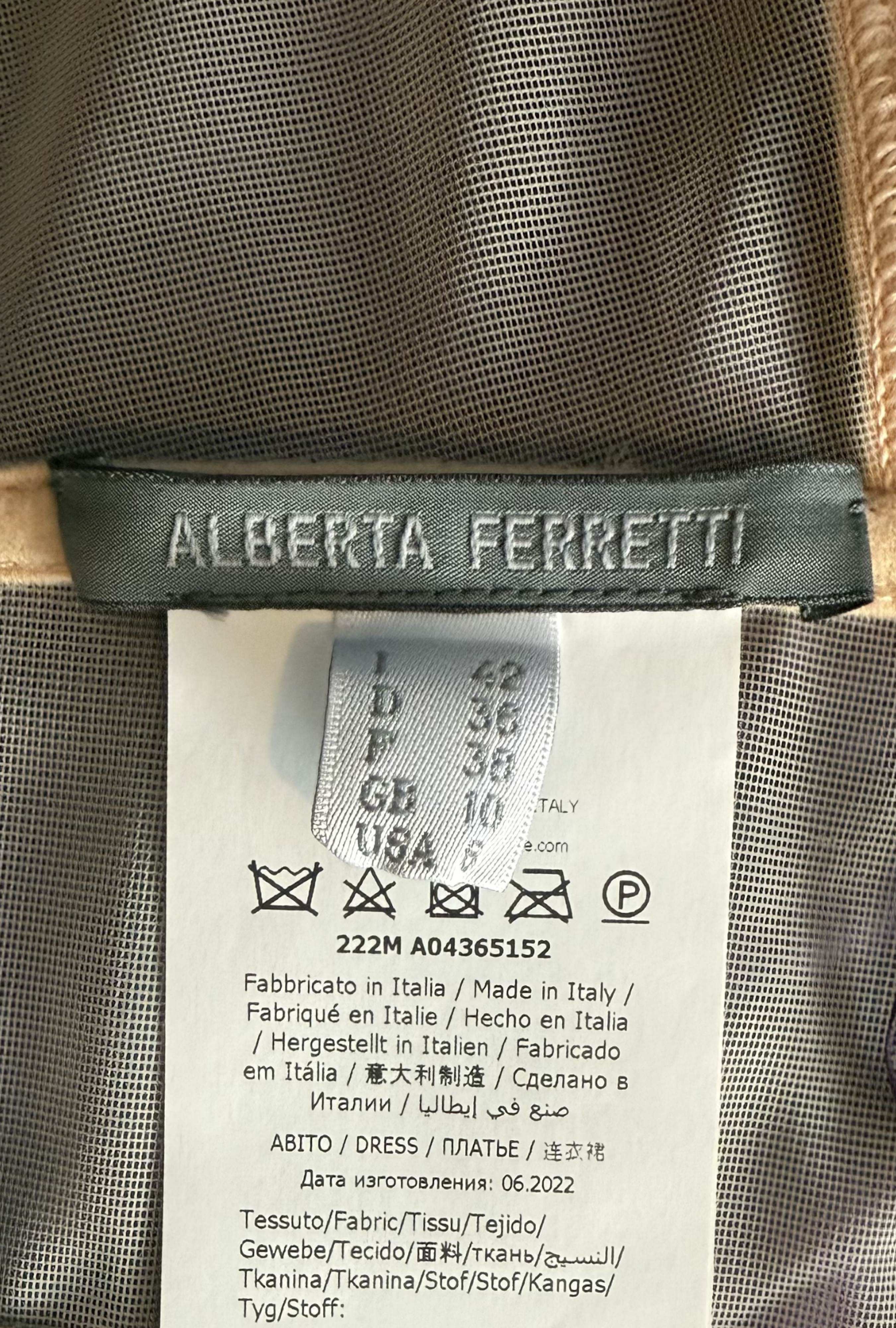 Robe Alberta Ferretti Plissé Métallisé Bleu & Violet FW2022