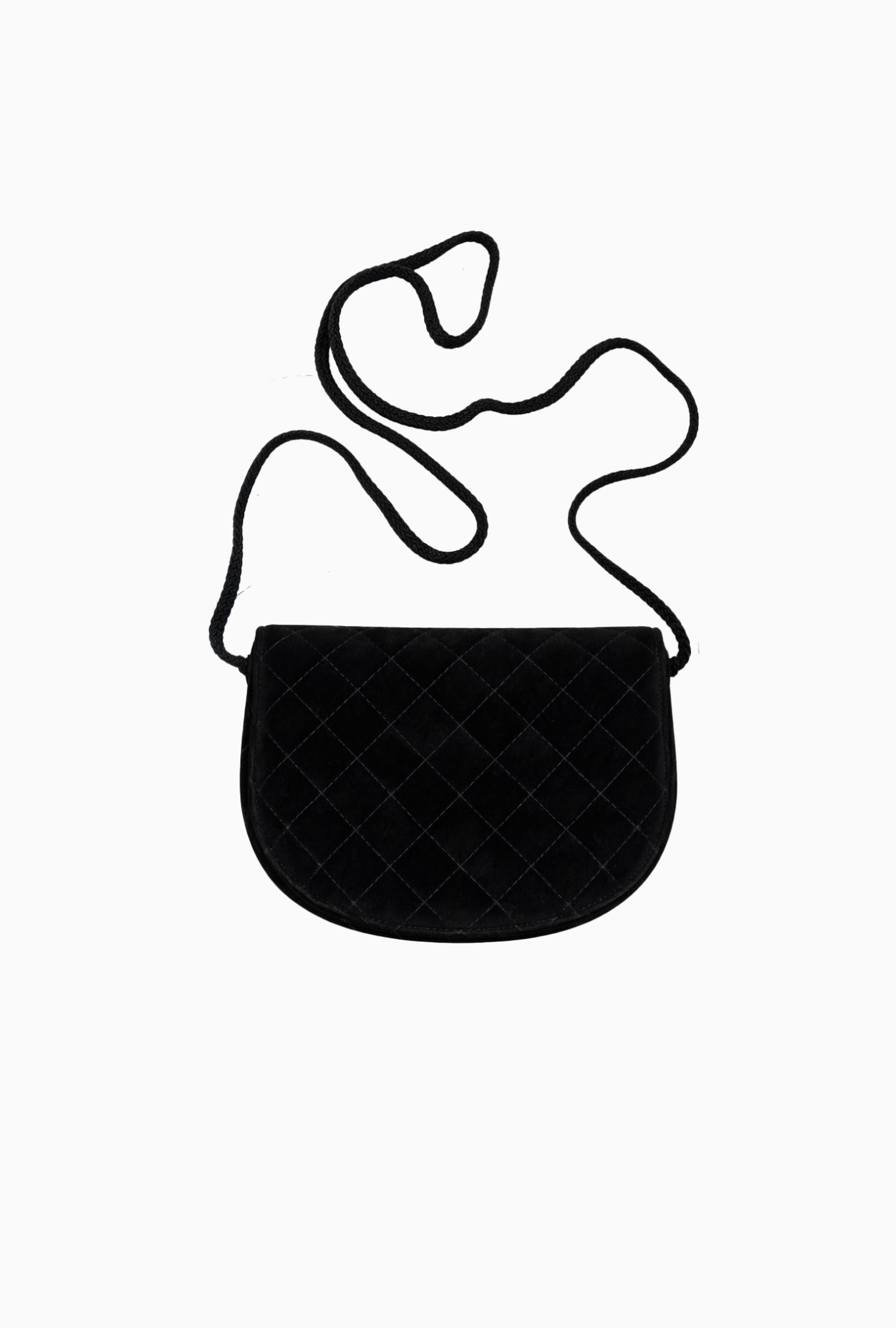 Sac Nina Ricci Velours Matelassé Noir