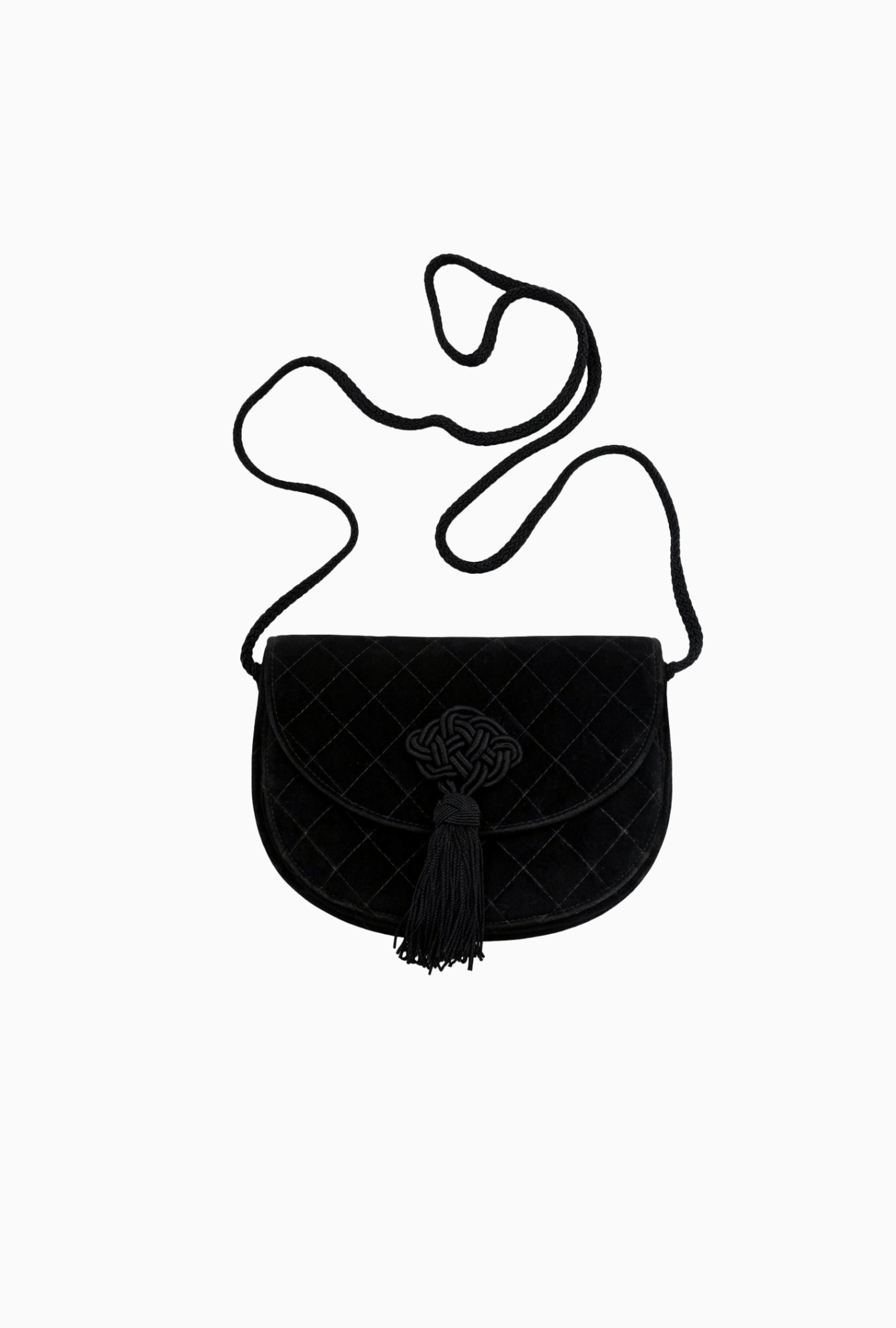 Sac Nina Ricci Velours Matelassé Noir