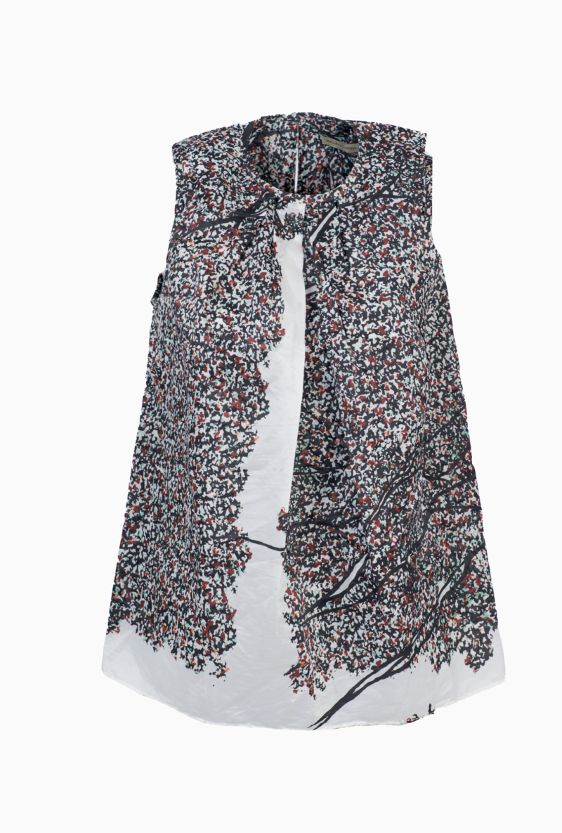 Top Balenciaga Imprimé Arborescent Graphique 2011 par Nicolas Ghesquière