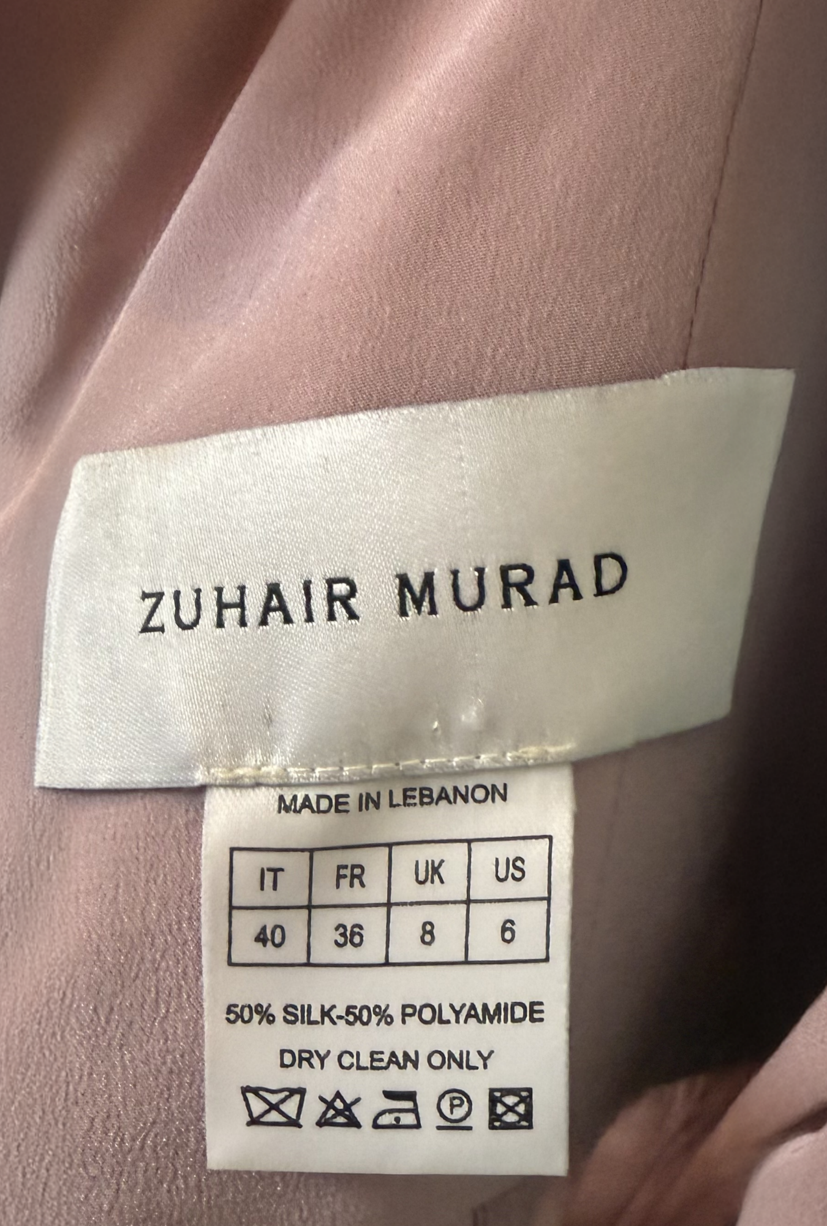 Robe Zuhair Murad Tulle Brodé Rose Poudré Circa 2021
