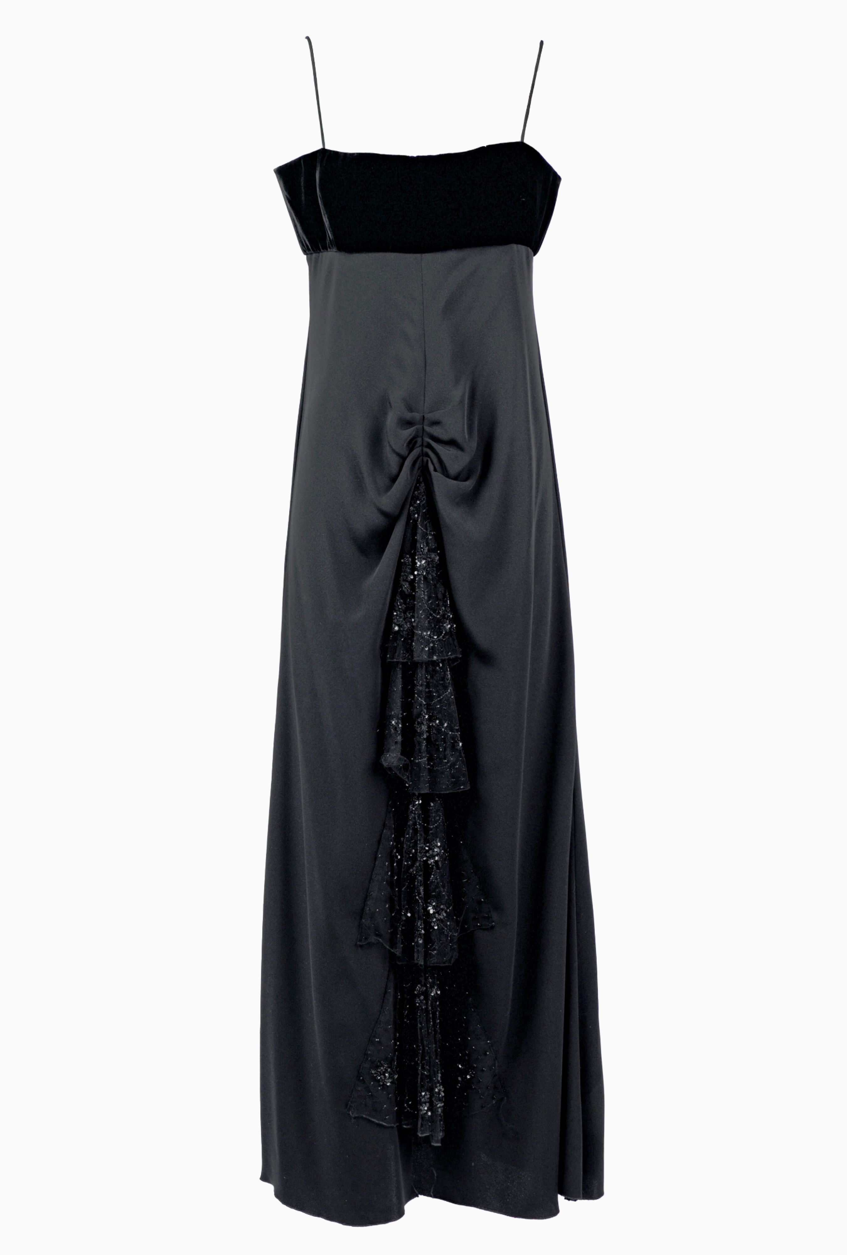 Robe Valentino Ruffle Embellished Black
