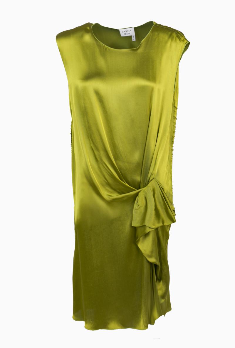 Robe Lanvin Drapée Vert Chartreuse SS2014