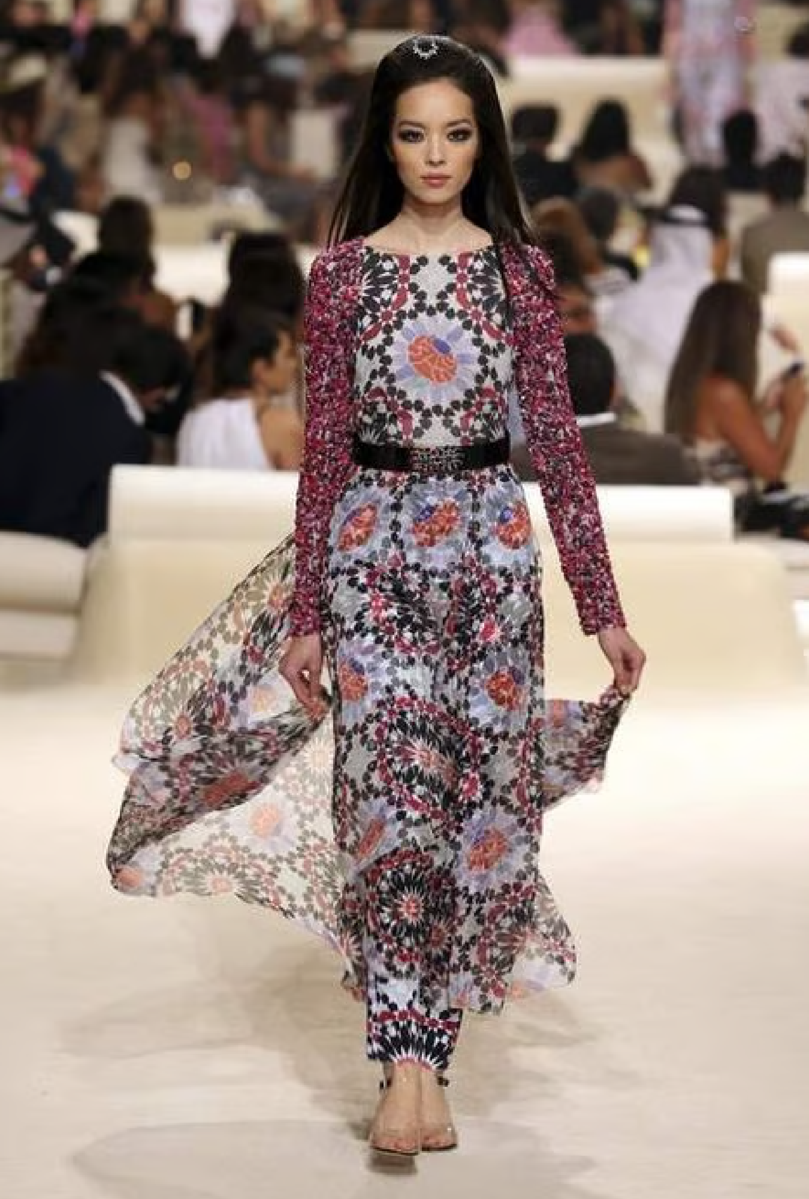 Robe Chanel Mousseline Imprimée Resort 2015