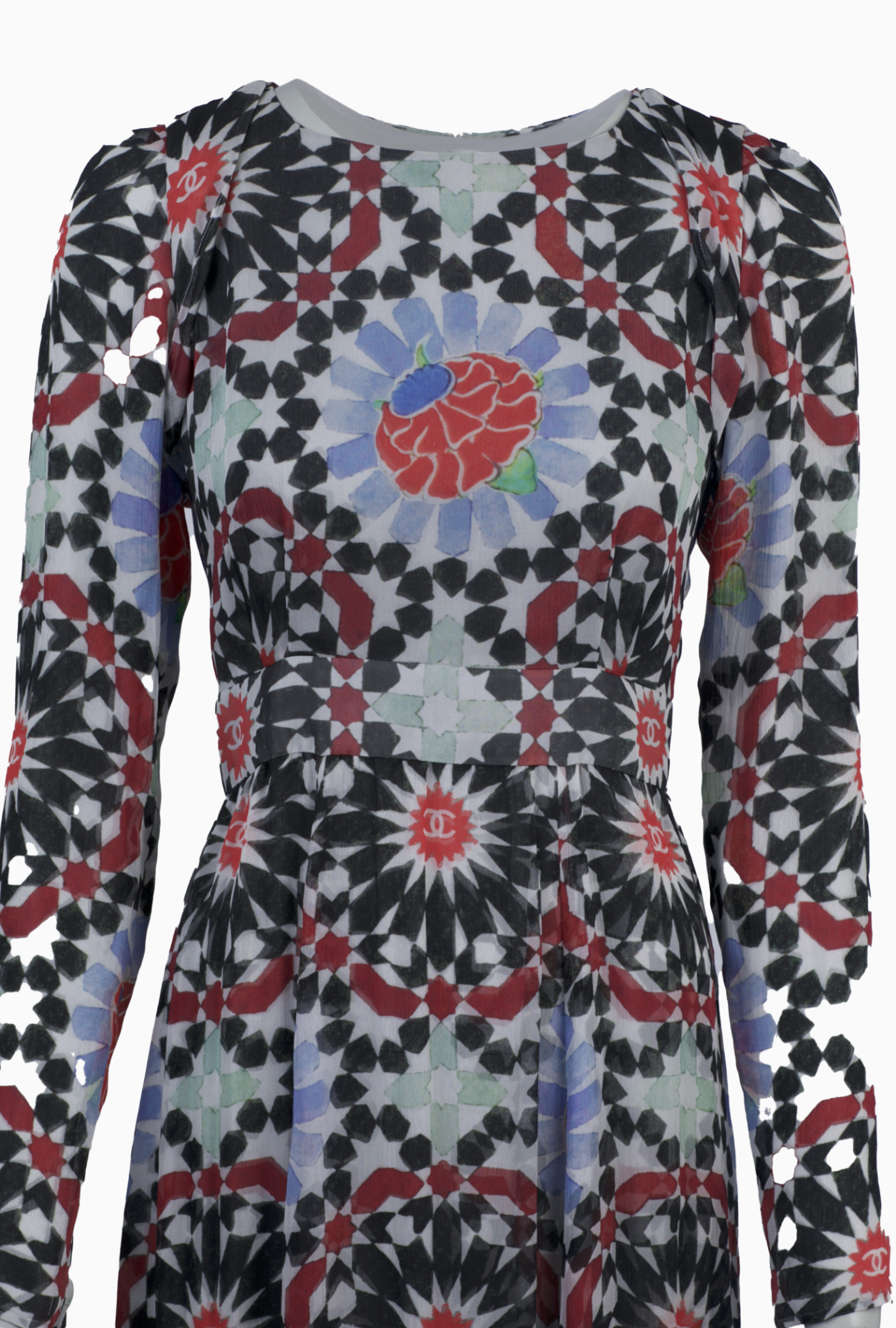 Robe Chanel Mousseline Imprimée Resort 2015