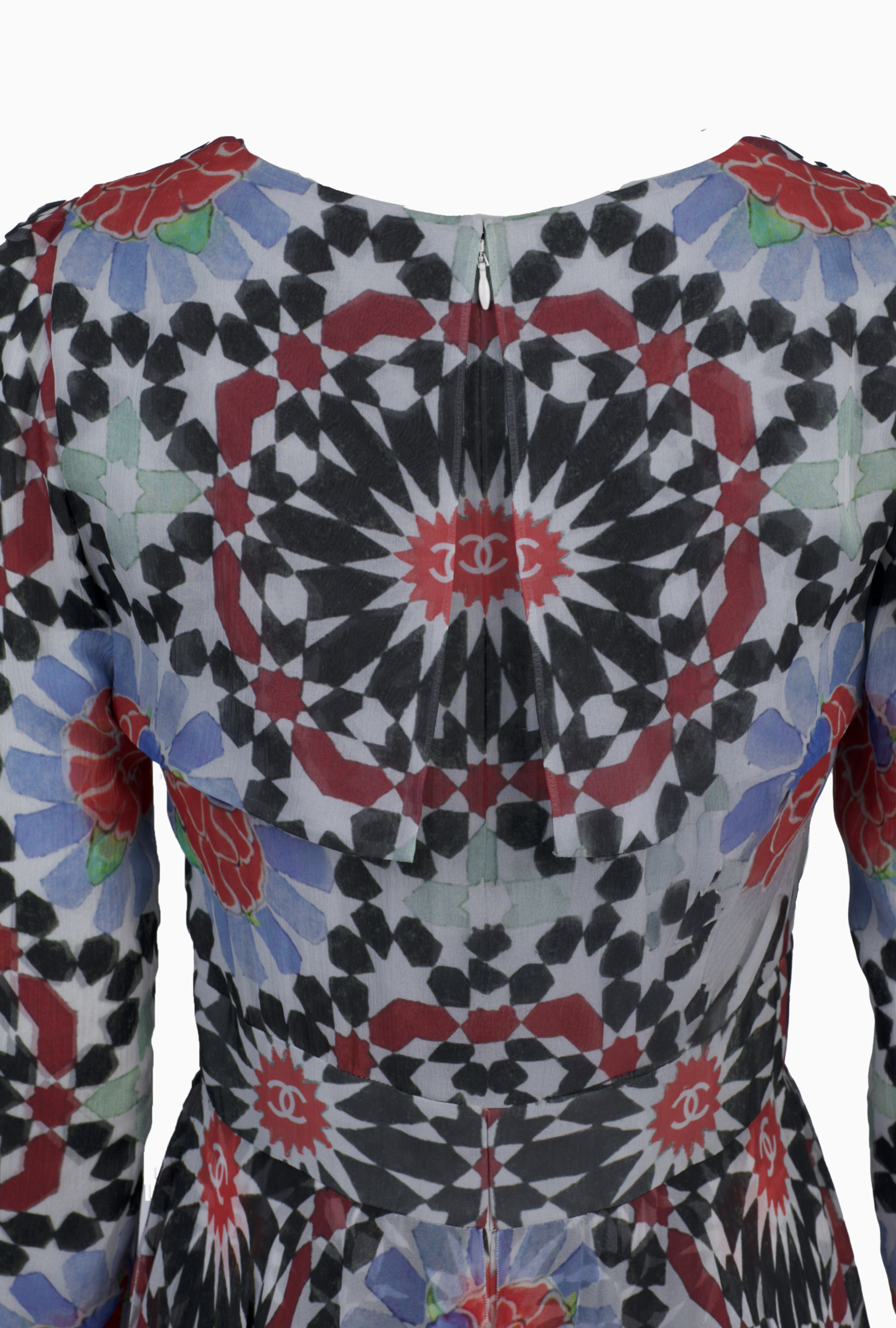 Robe Chanel Mousseline Imprimée Resort 2015