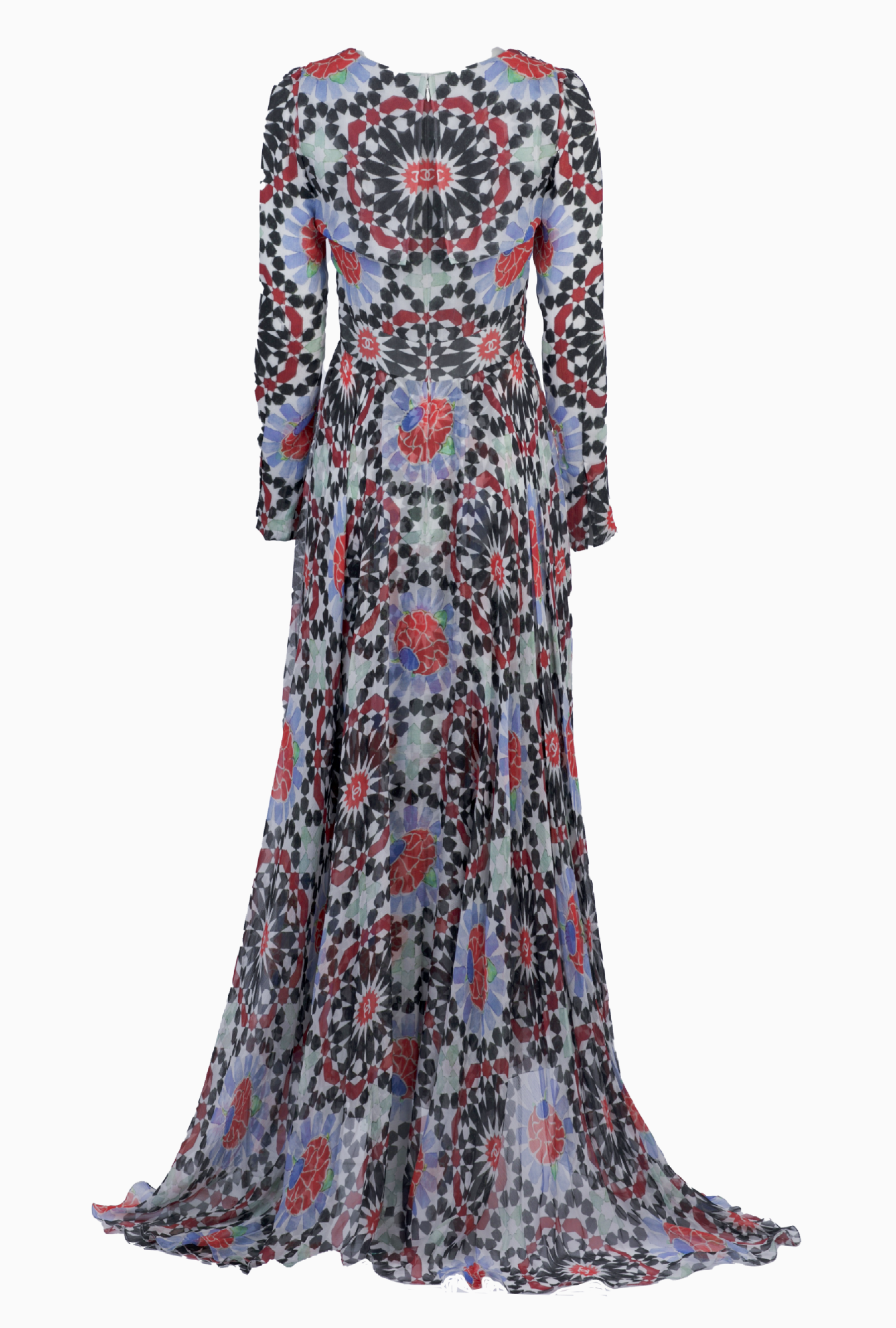 Robe Chanel Mousseline Imprimée Resort 2015