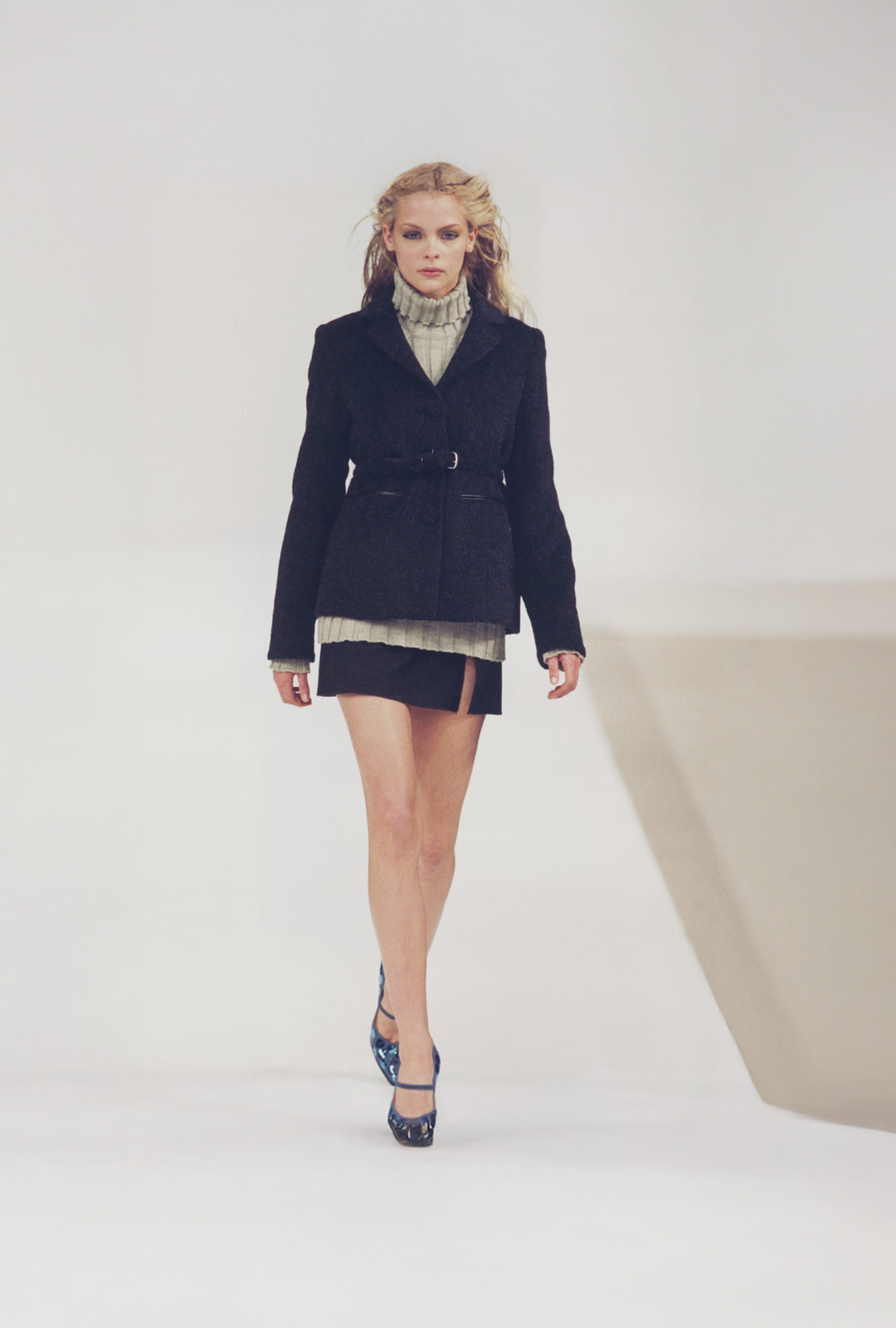 Veste Miu Miu Ceinturée Noire FW1997