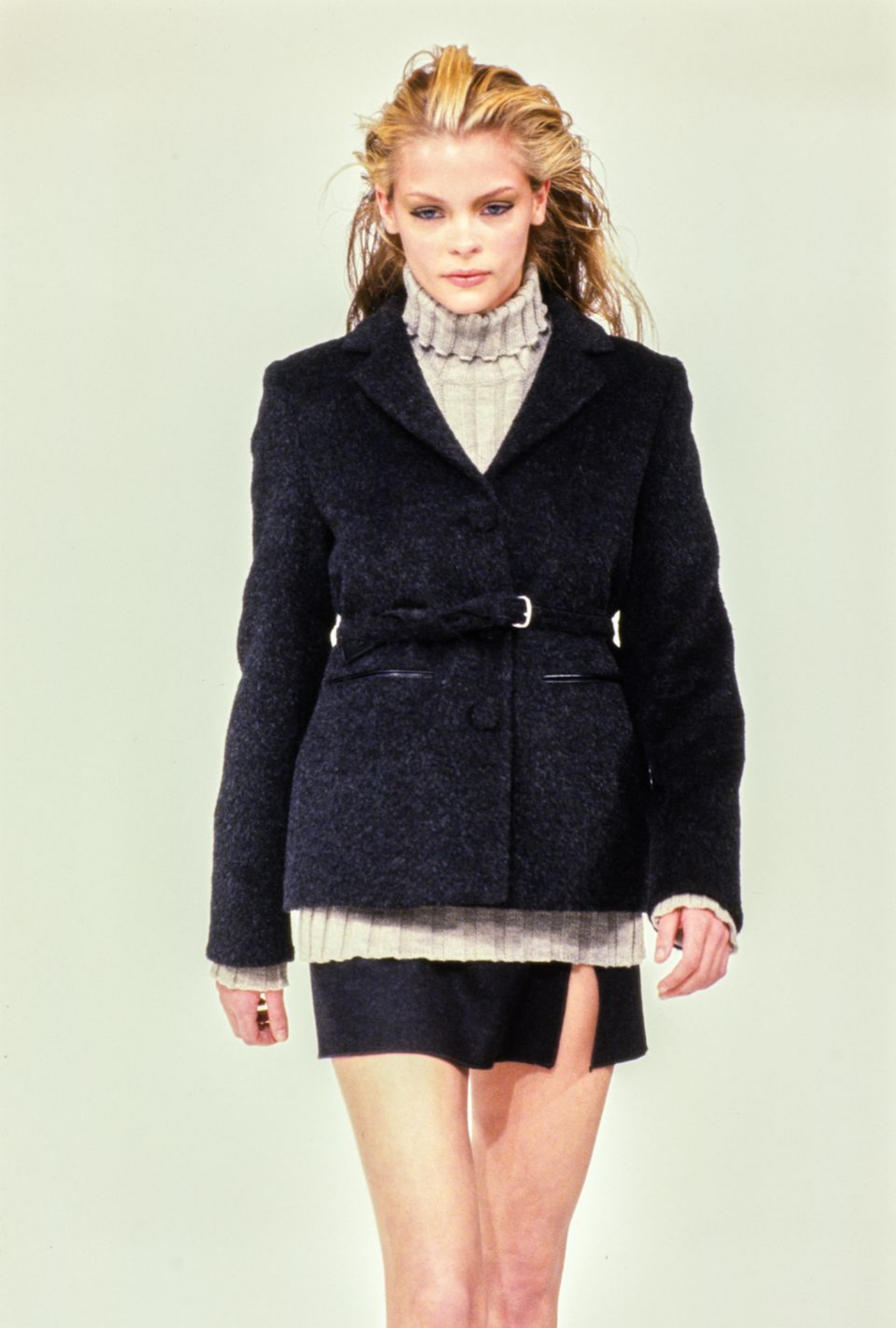 Veste Miu Miu Ceinturée Noire FW1997