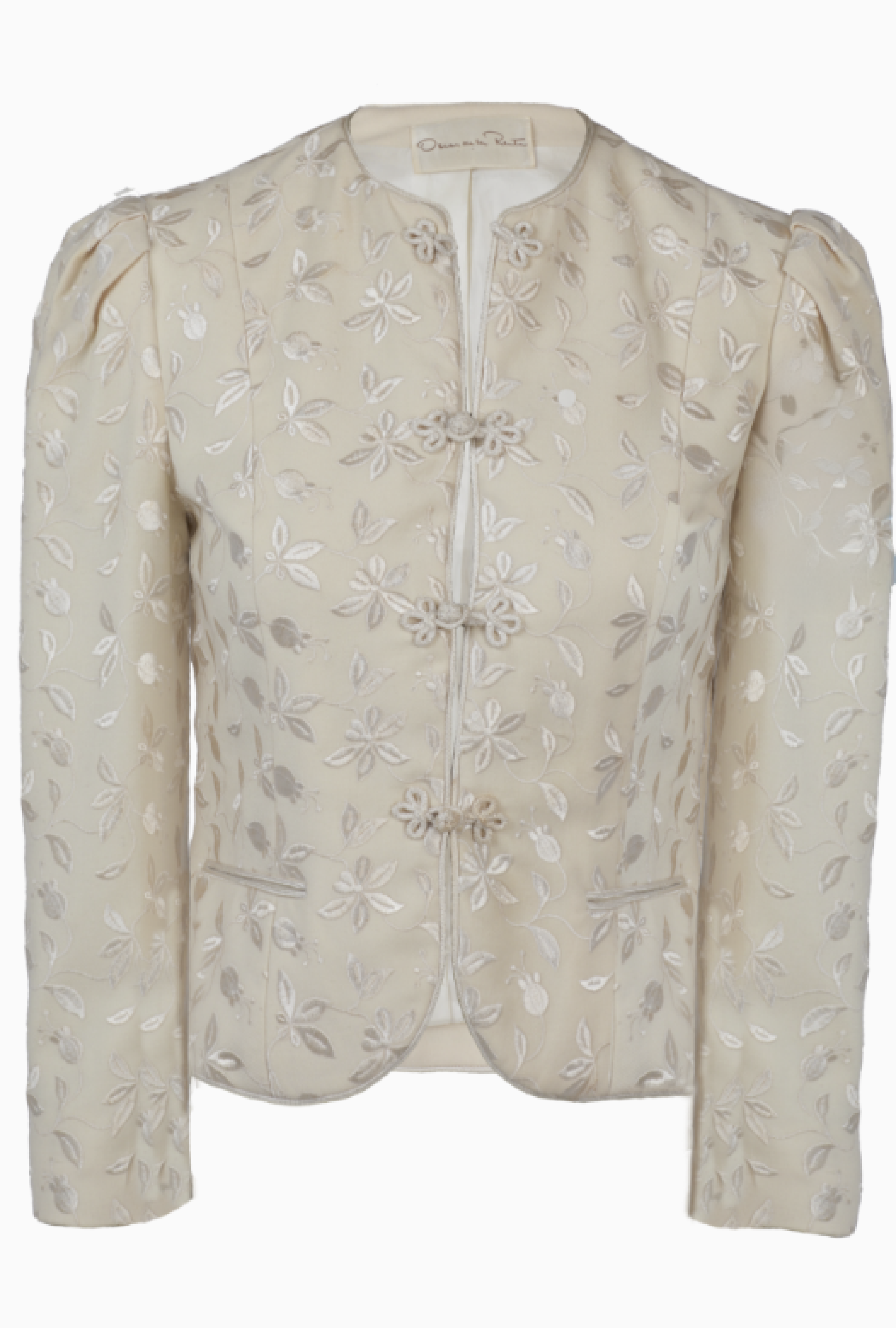 Veste Oscar de la renta Ivoire Brodé 1994