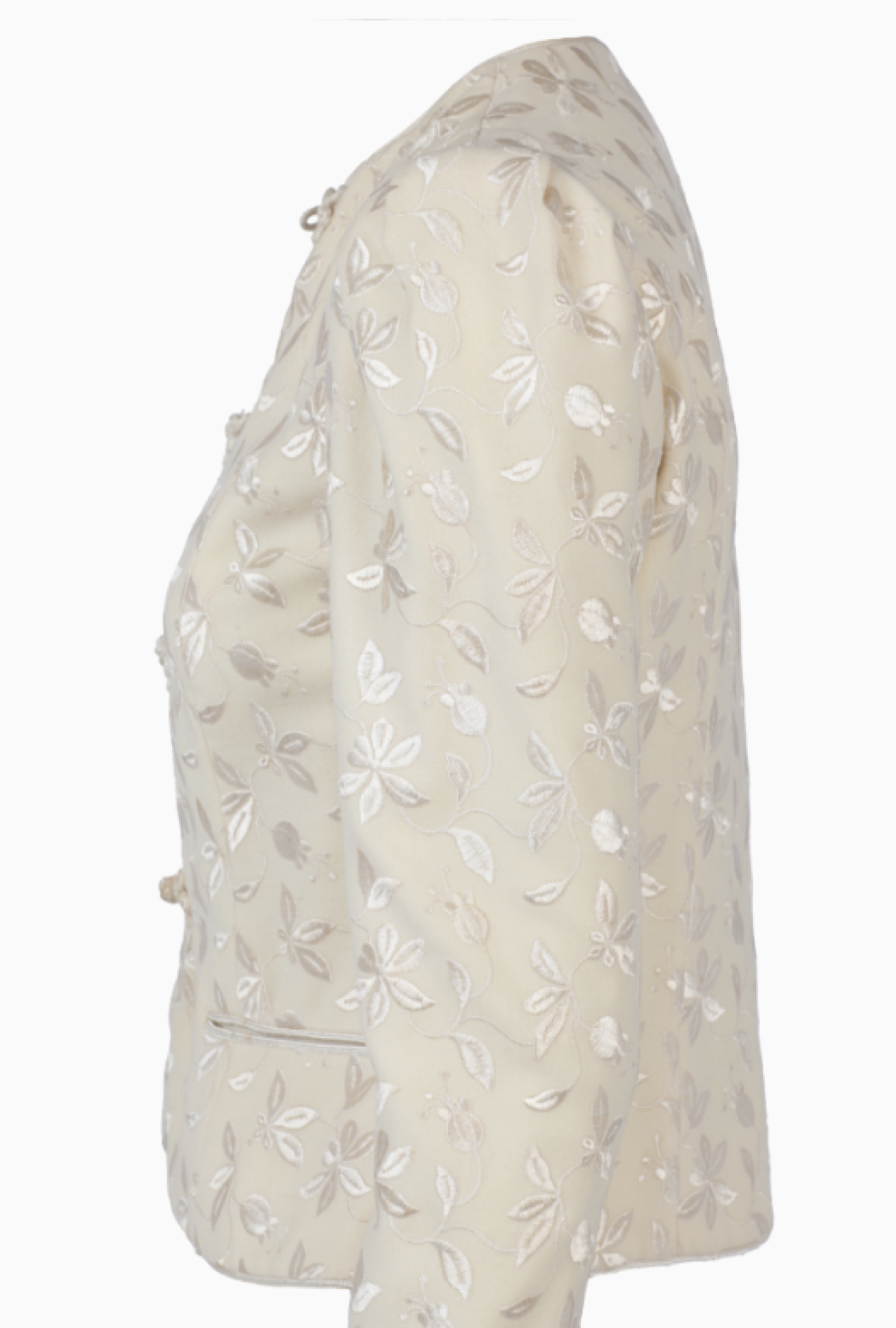 Veste Oscar de la renta Ivoire Brodé 1994