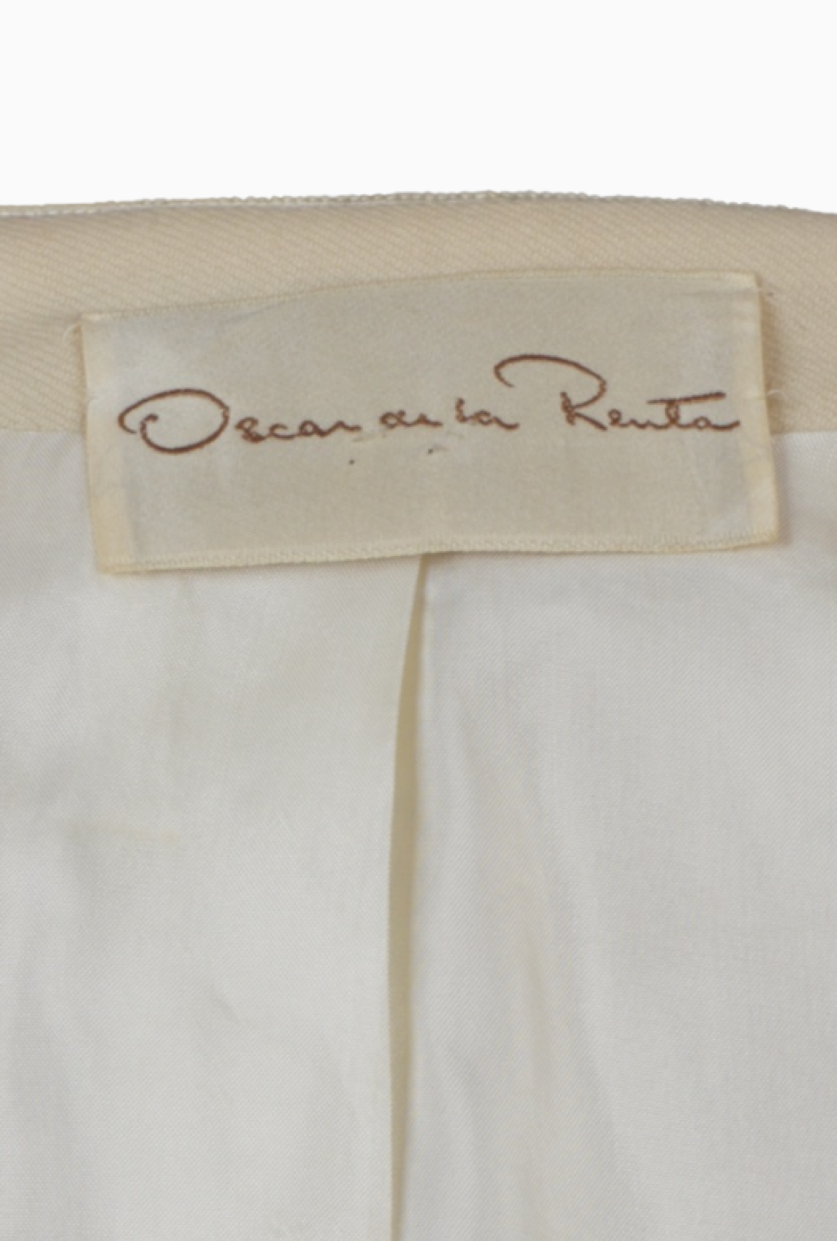 Veste Oscar de la renta Ivoire Brodé 1994