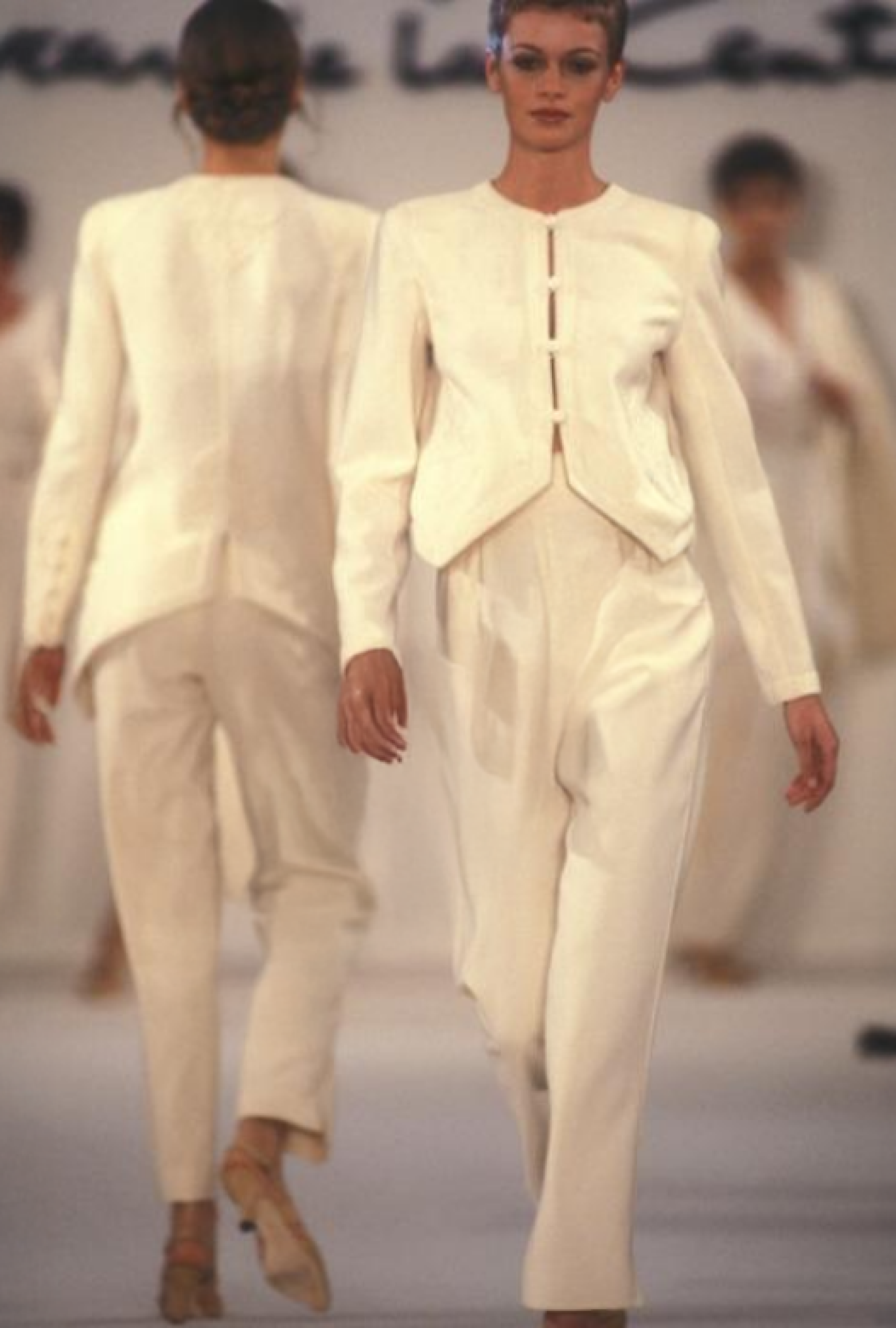 Veste Oscar de la renta Ivoire Brodé 1994