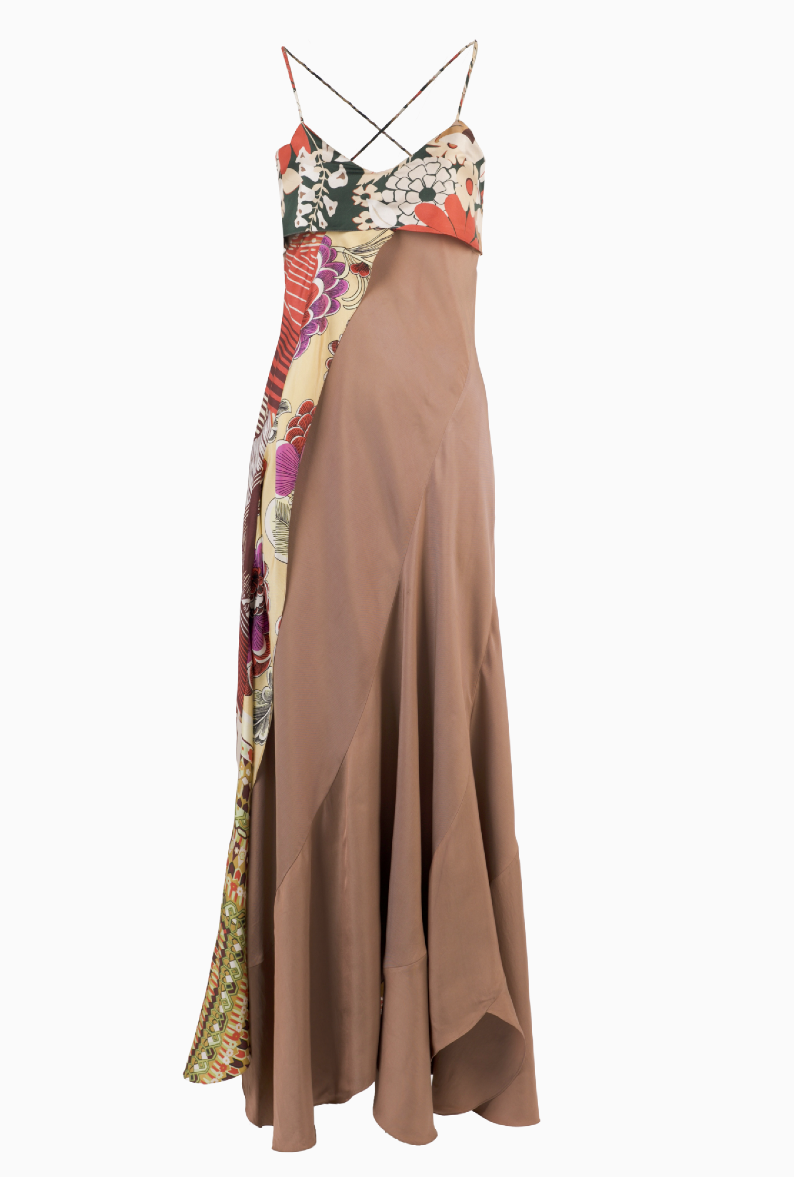 Robe Chloé, Bohème Imprimé & Camel SS2019