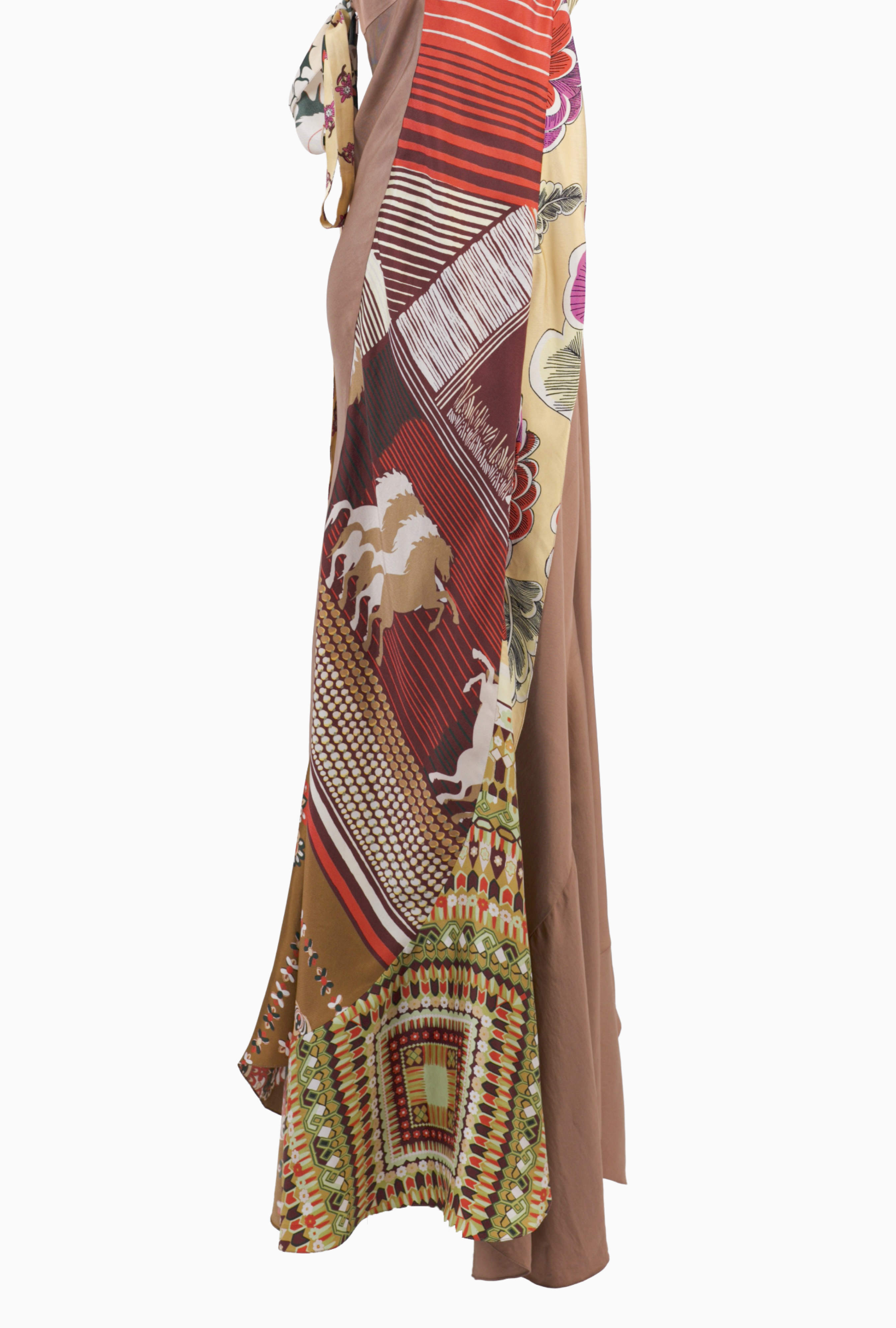 Robe Chloé, Bohème Imprimé & Camel SS2019