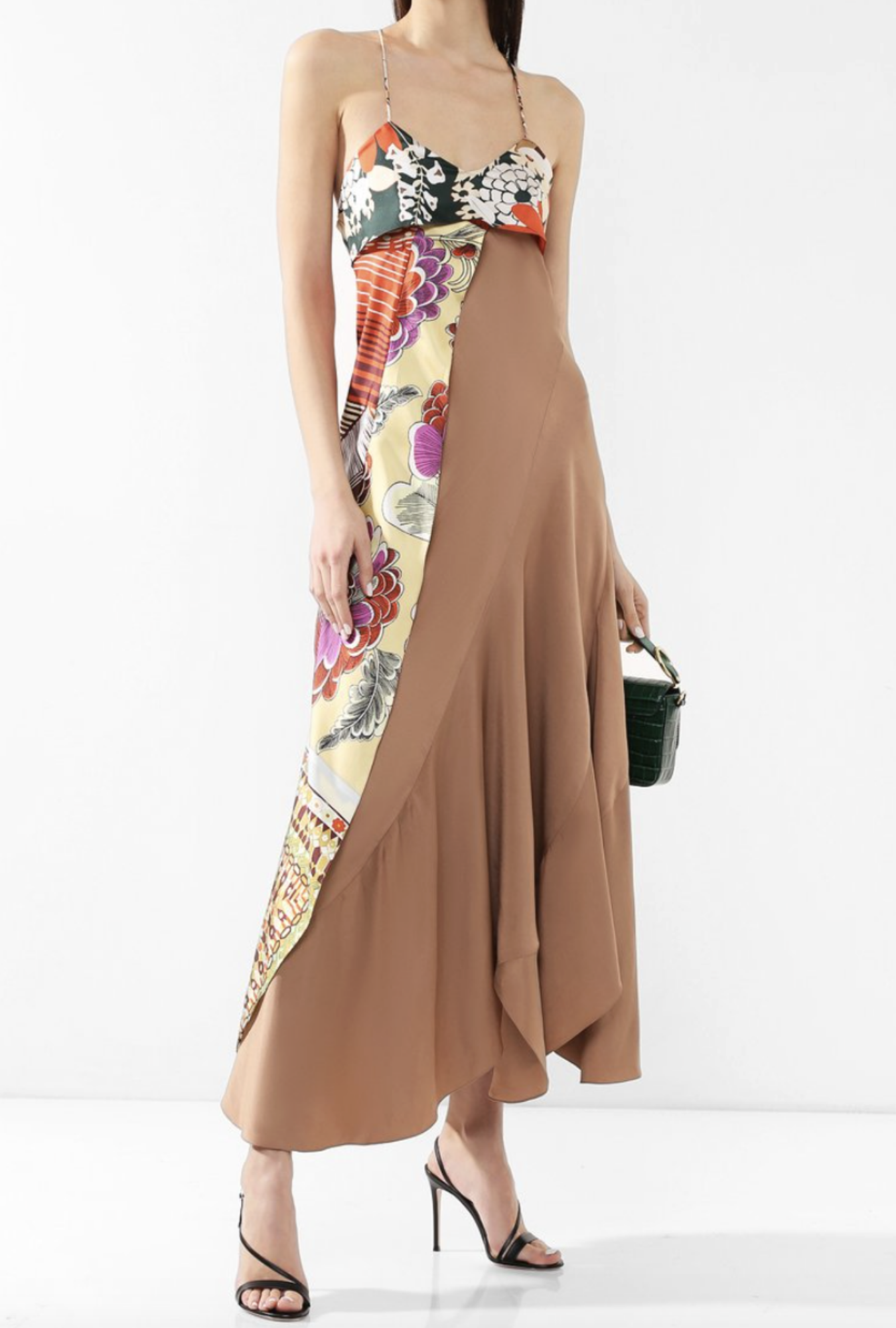 Robe Chloé, Bohème Imprimé & Camel SS2019