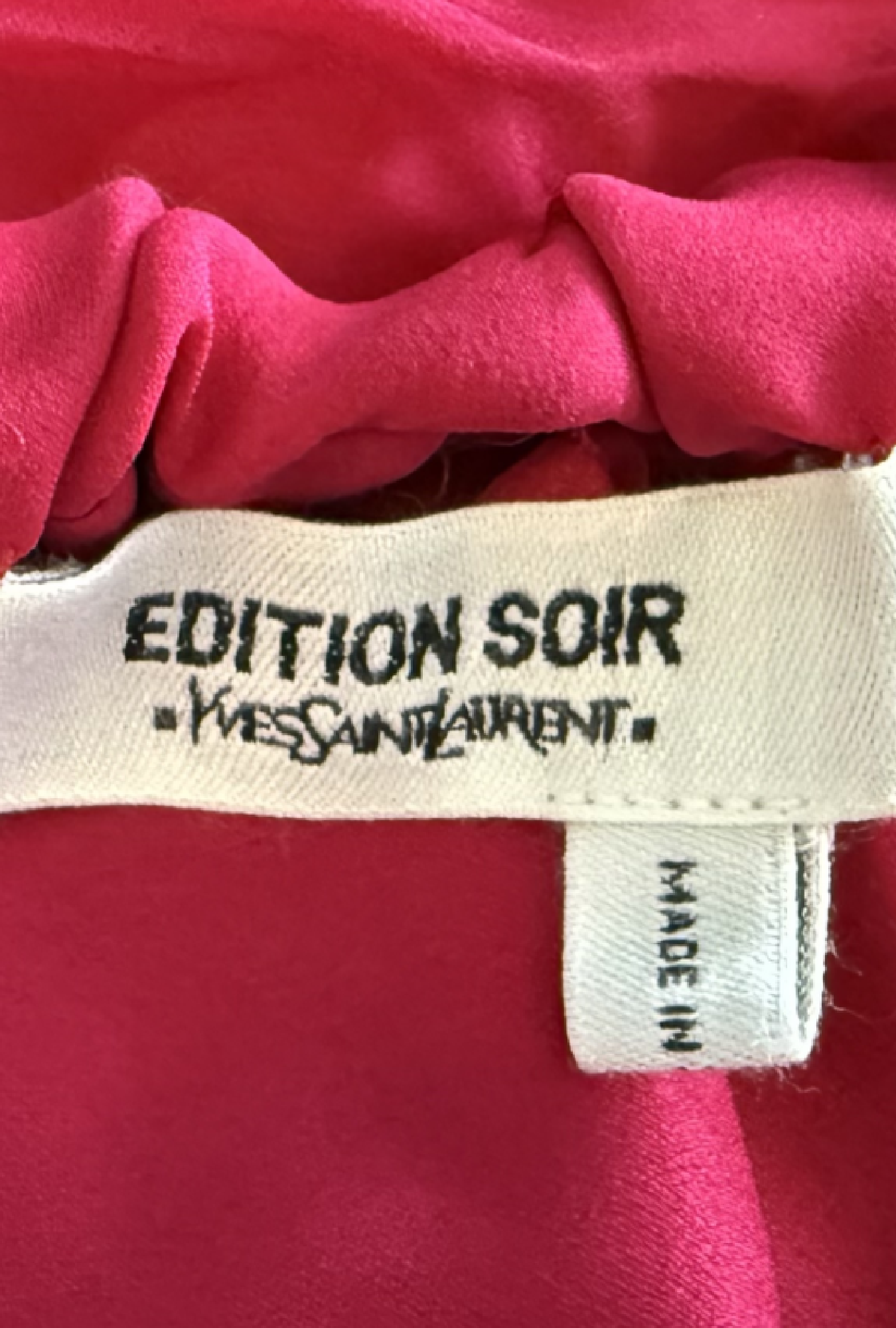 Robe  Yves Saint Laurent Fushia Mousseline 2012