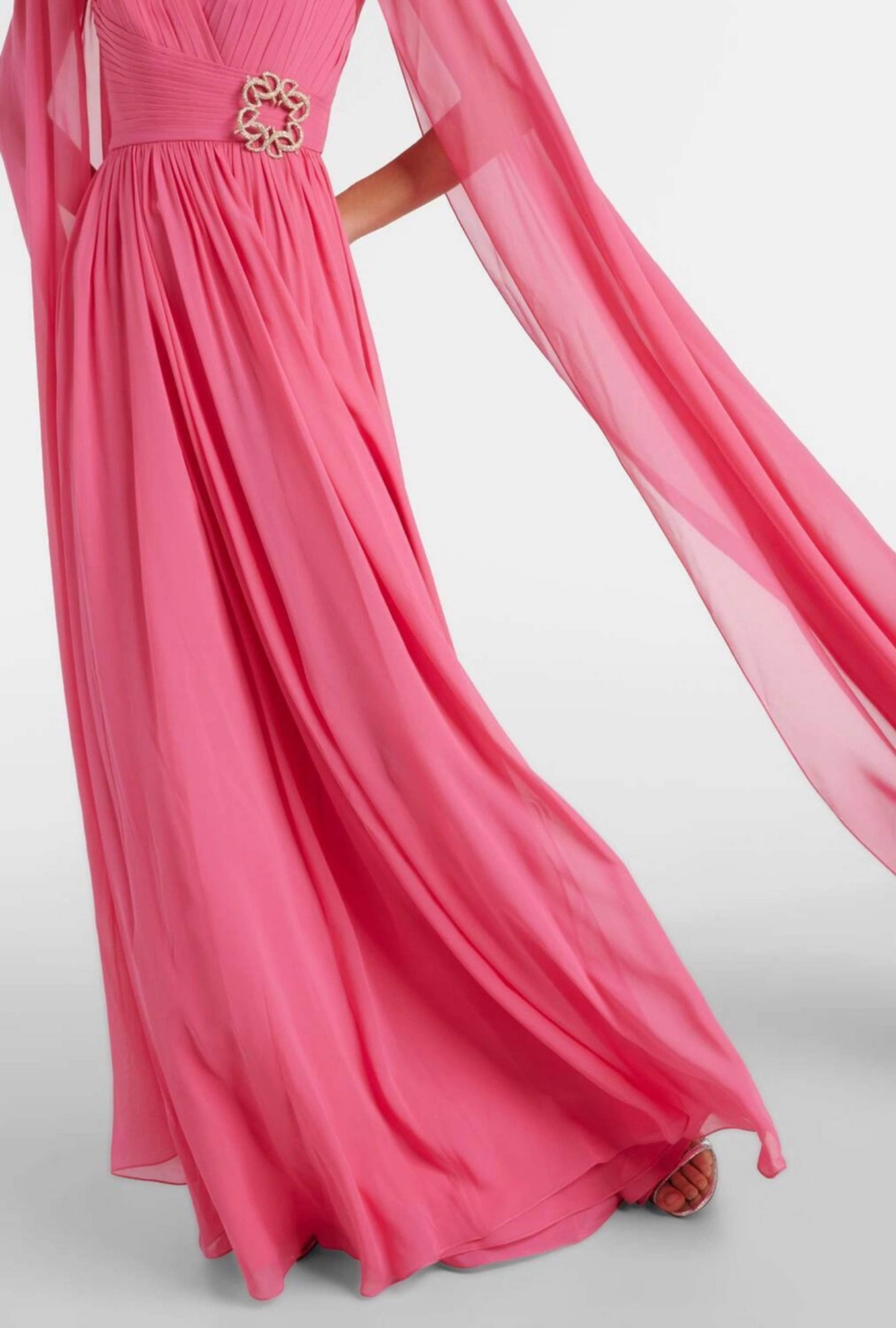 Robe Elie Saab, Mousseline Rose Bijou SS2024