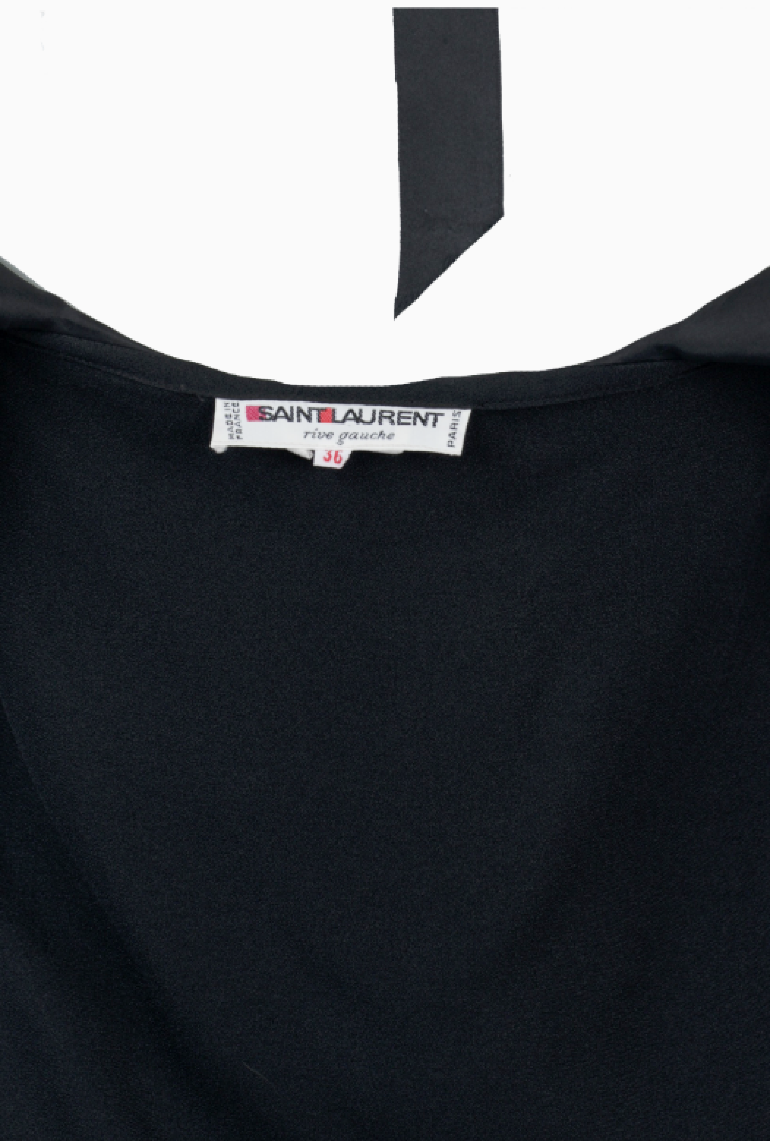 Robe Yves Saint Laurent Black Ruffle FW1986