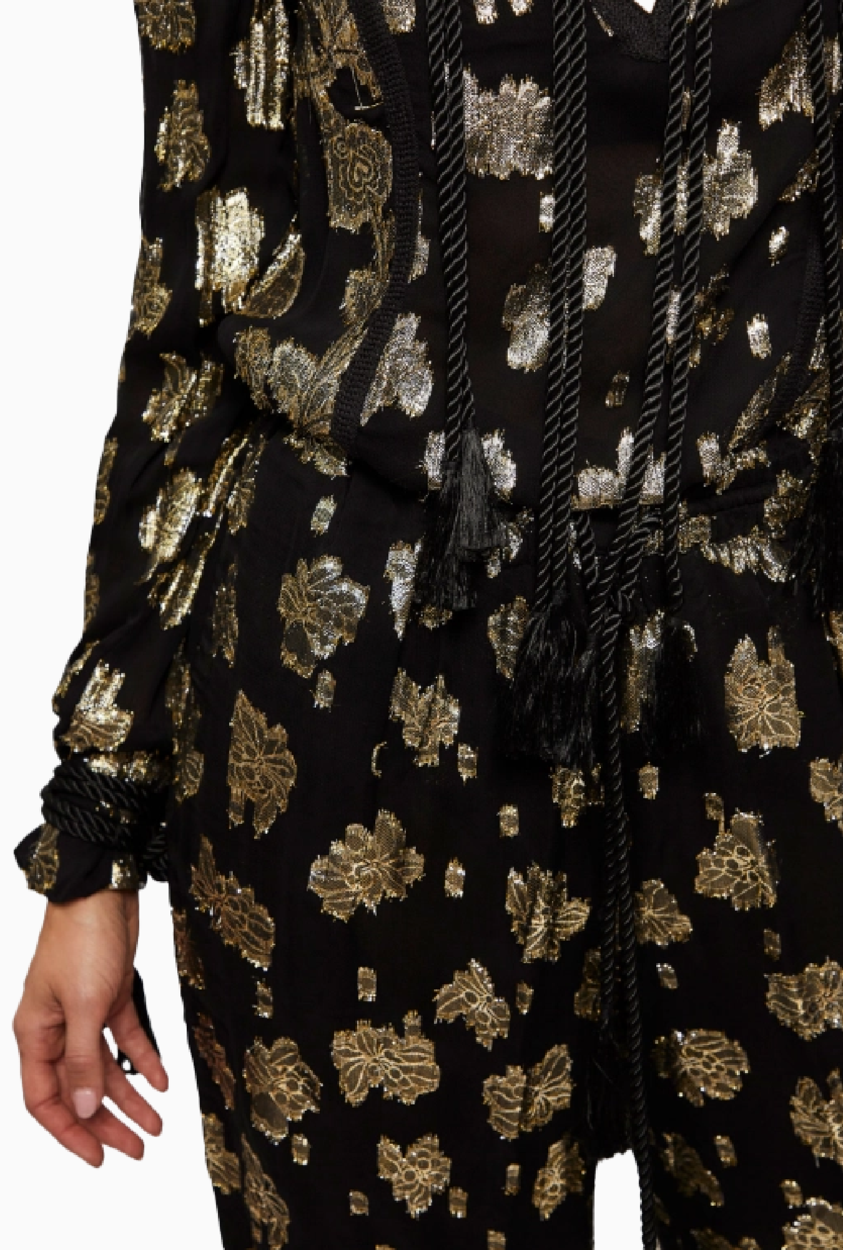 Ensemble Laurence Bras Floral Doré