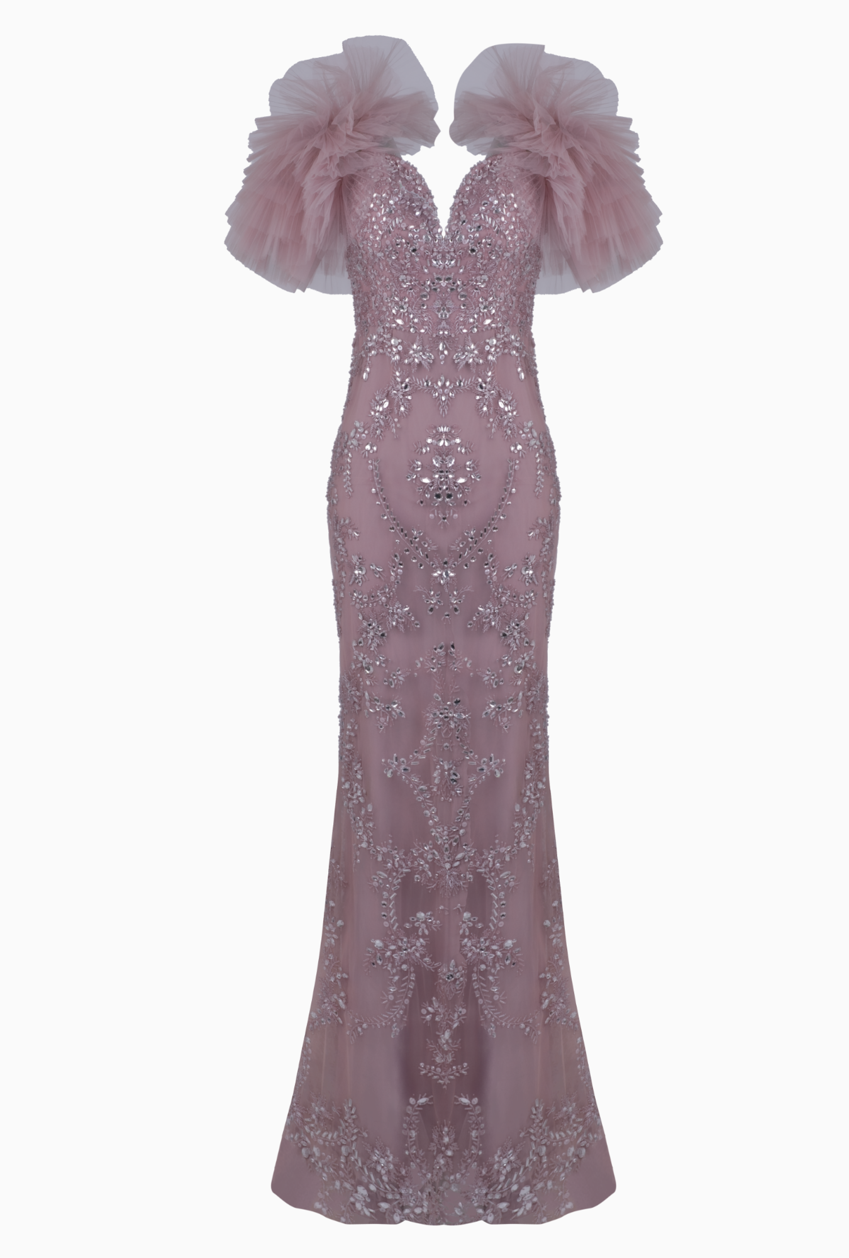 Robe Zuhair Murad Tulle Brodé Rose Poudré Circa 2021