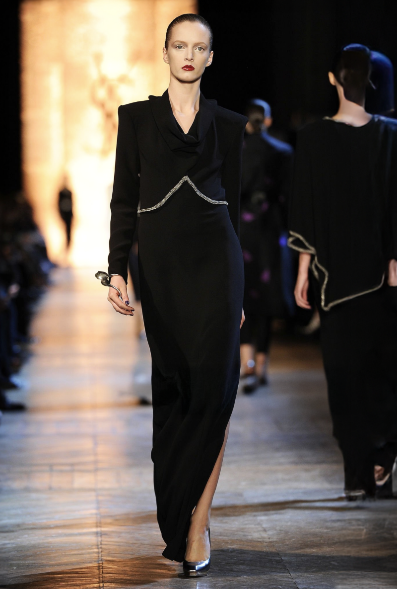 Yves Saint Laurent  Noire Couture Cristal FW2012 by Stefano Pilati Dress