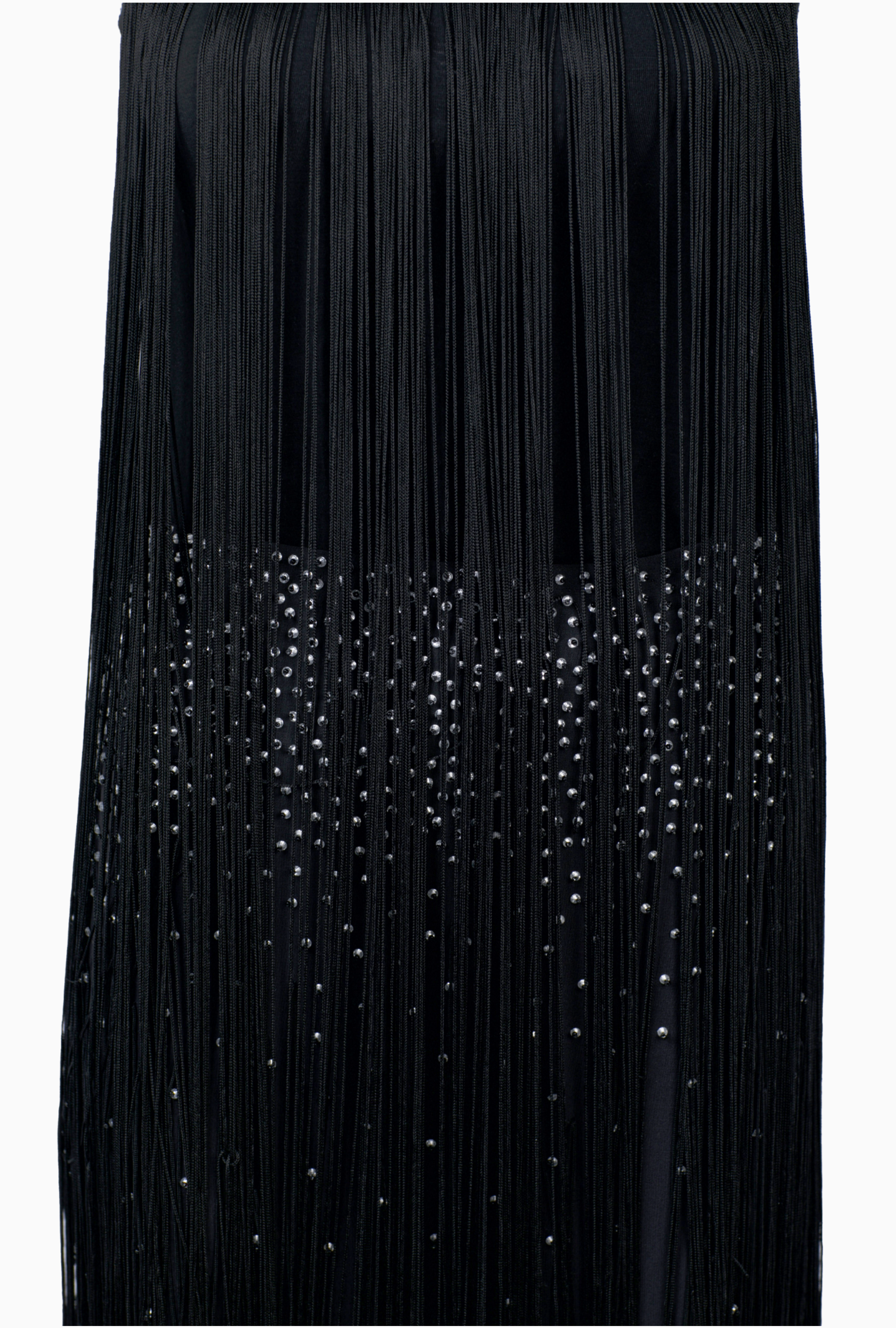 Valentino Noire à Franges Dress SS1997