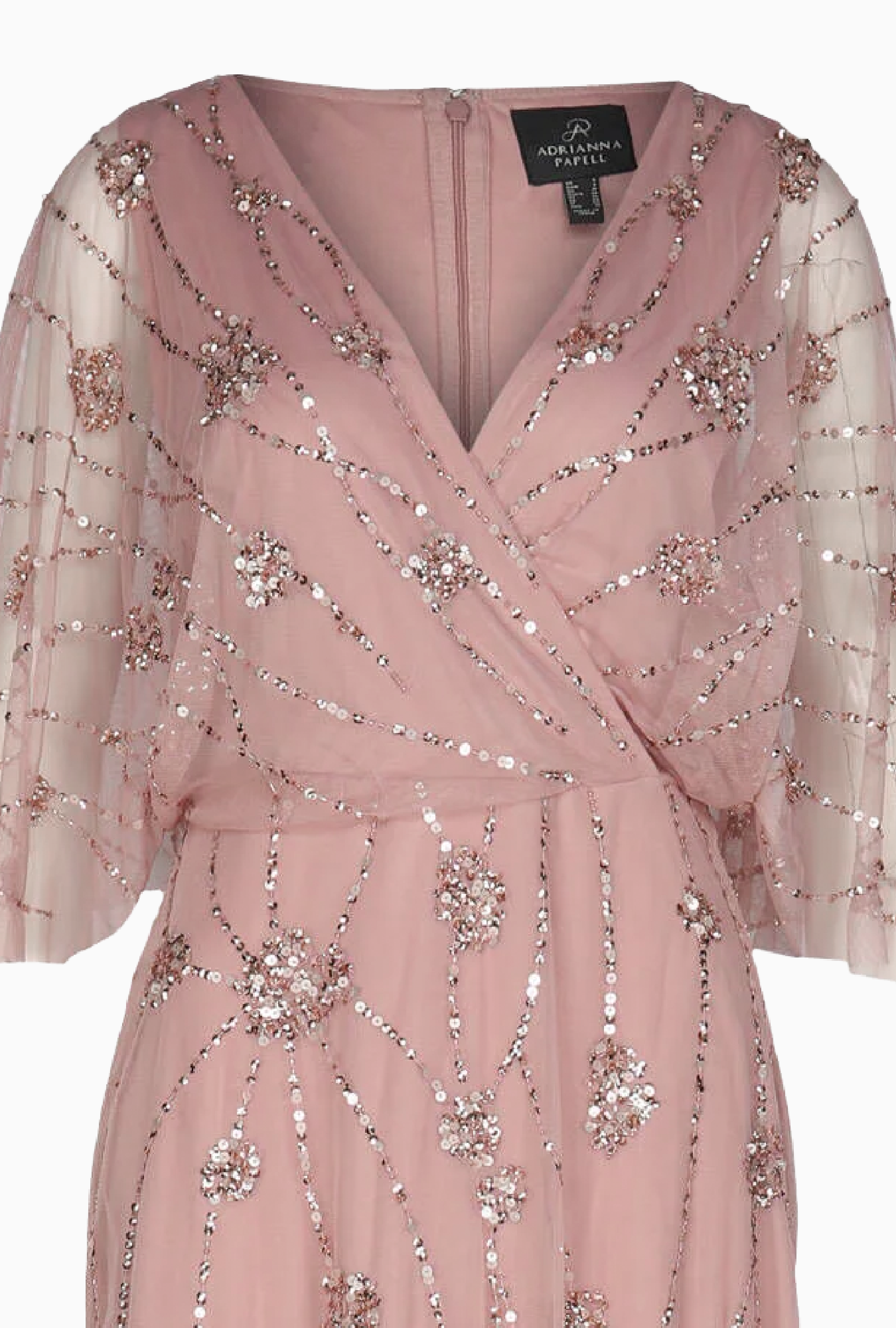 Adrianna Papell Powder Pink Pearl Dress