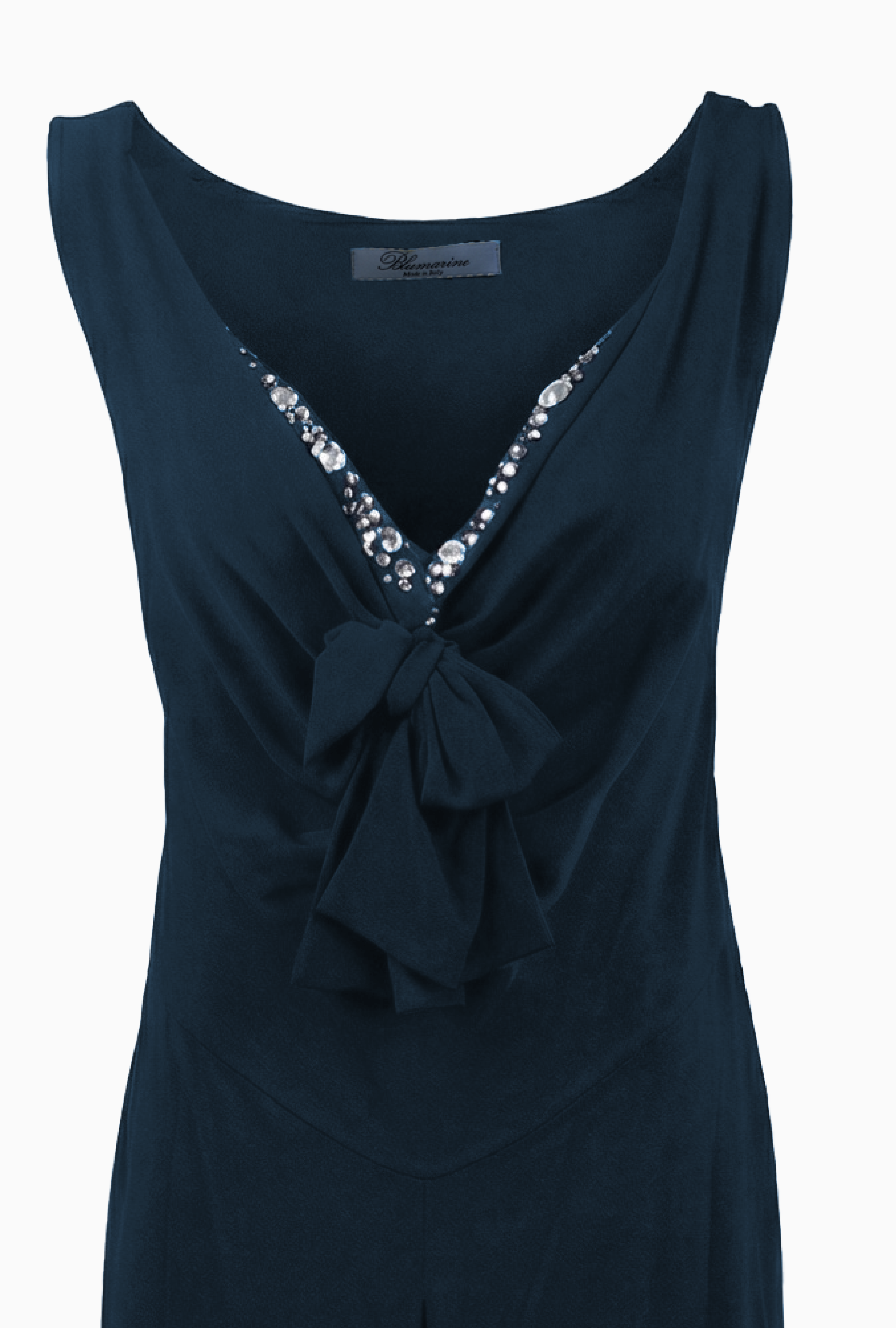 Robe Bluemarine Bleu Nuit à Nœud