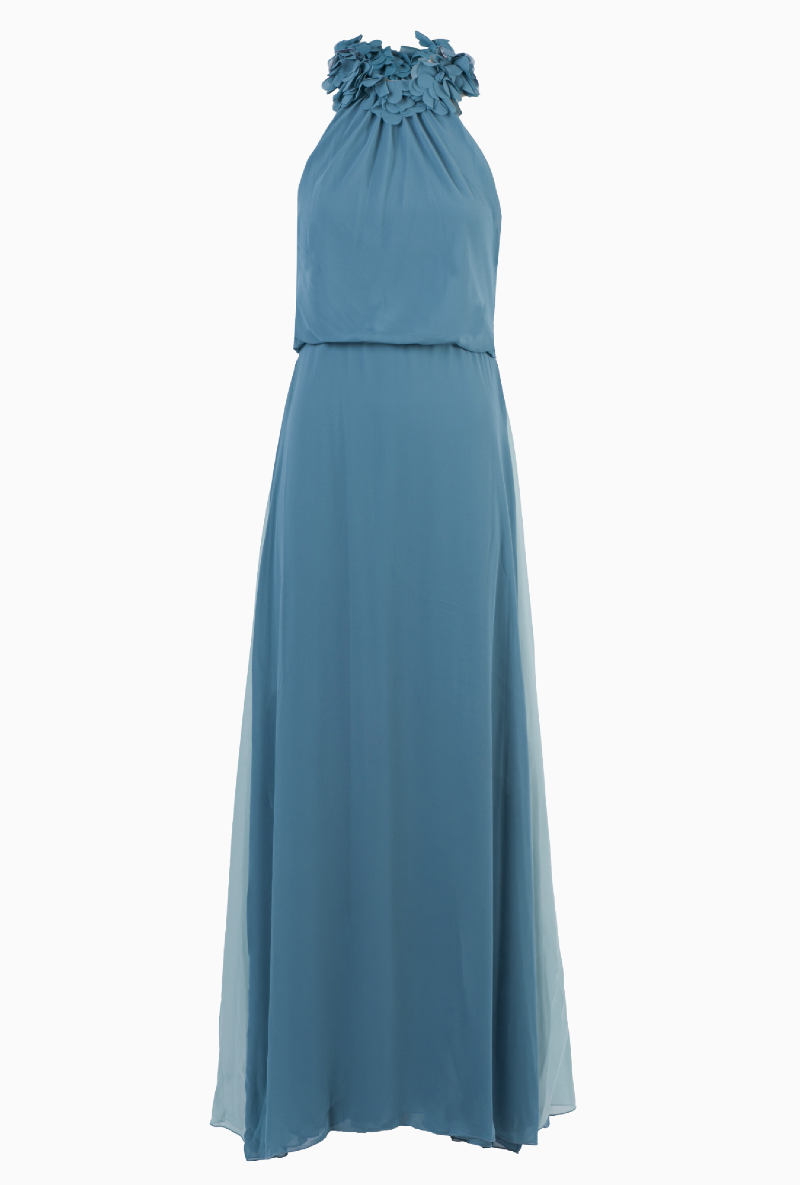 Robe Pronovias Col Halter Bleu