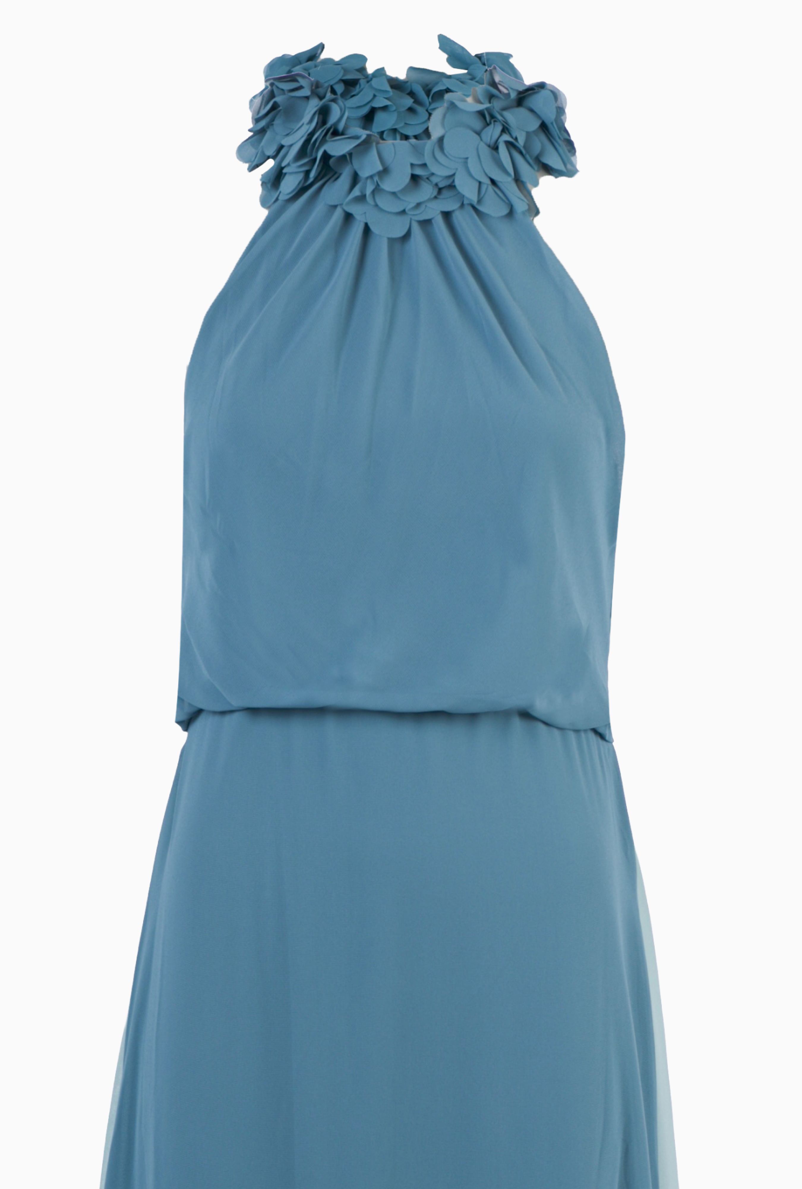 Robe Pronovias Col Halter Bleu