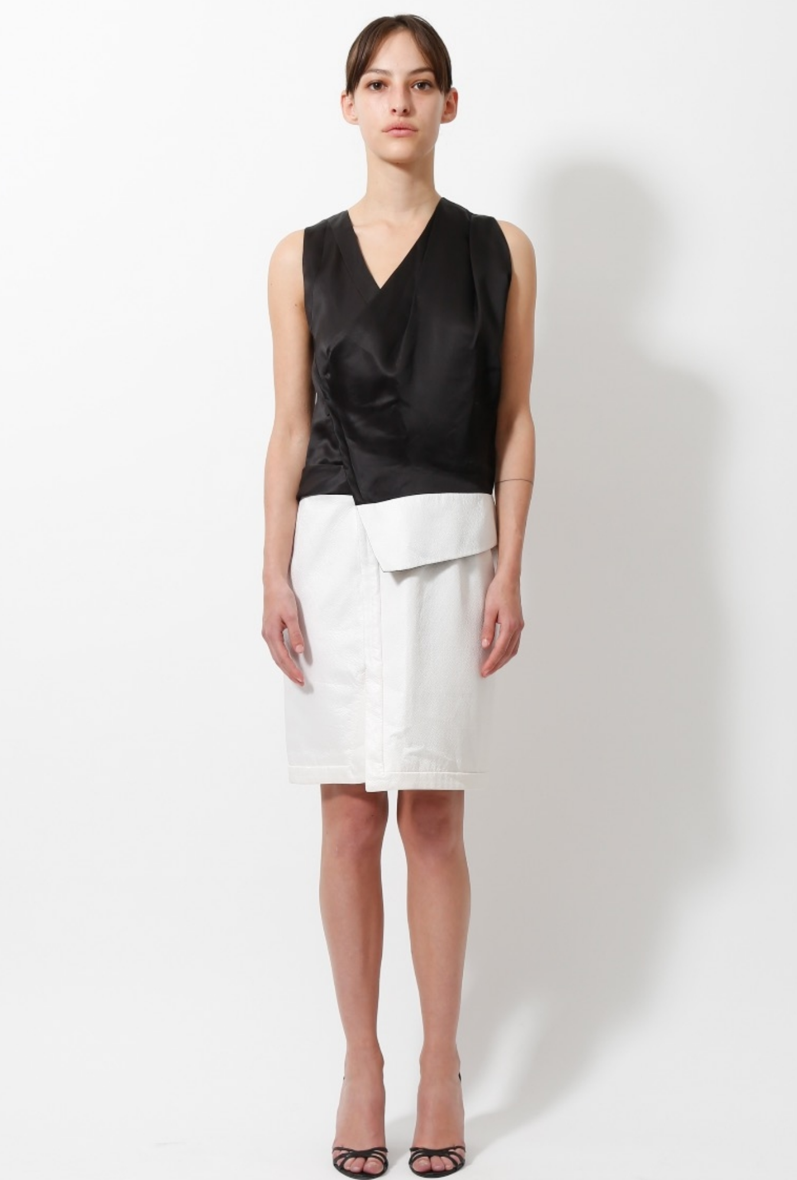 Robe Balenciaga Bicolore Drapé 2010