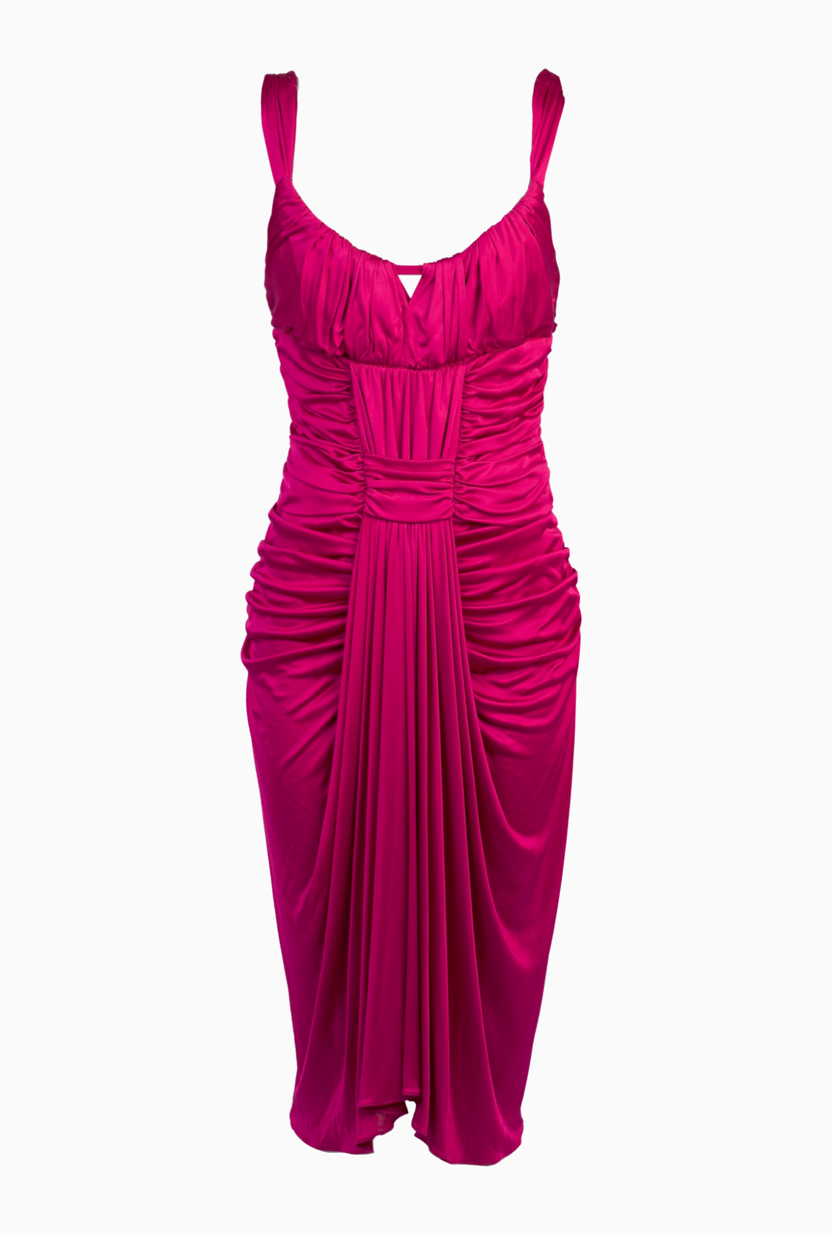 Robe Ungaro fuchsia à fronces