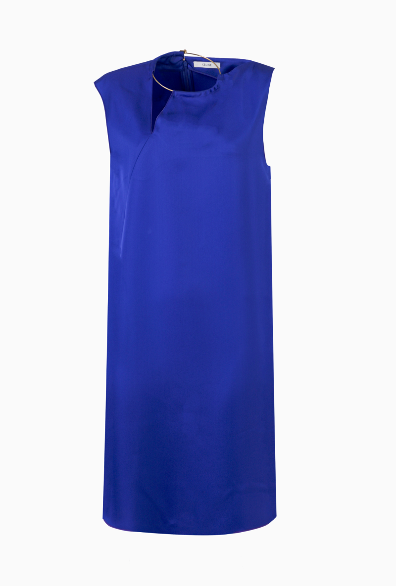 Robe Céline Bleu SS2014 Par Phoebe Philo