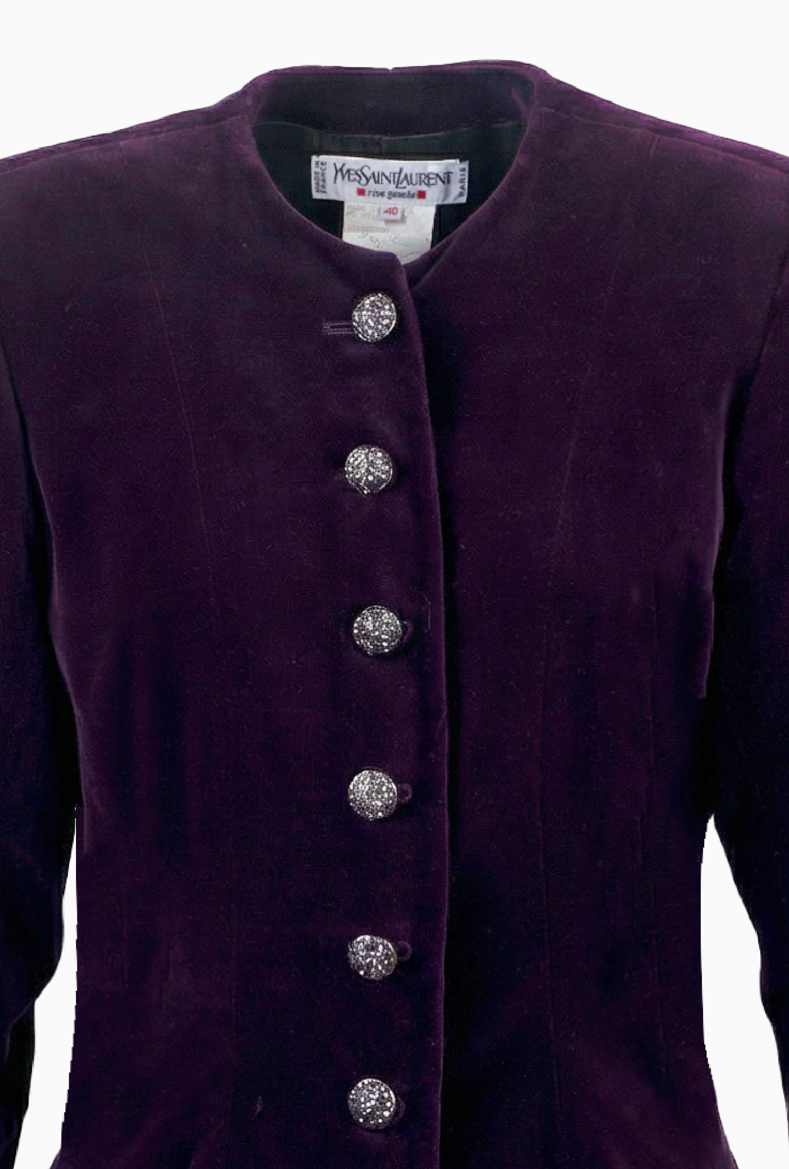Yves Saint Laurent Purple Velvet Rive Gauche FW1991