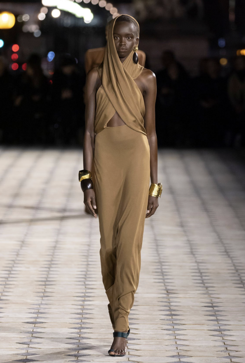 Robe Yves Saint Laurent Drapé Croisé SS2024