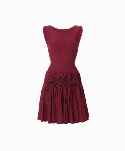 Robe Corolle Bordeaux