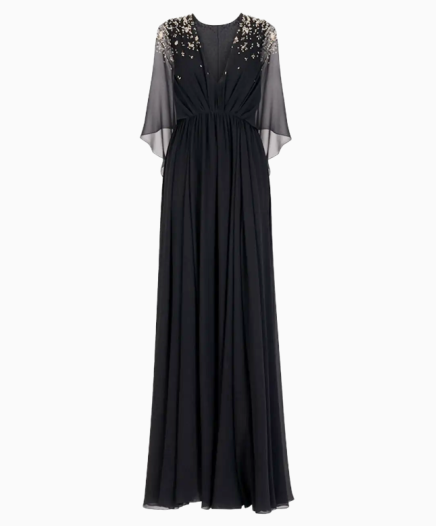 Robe Black Embellished