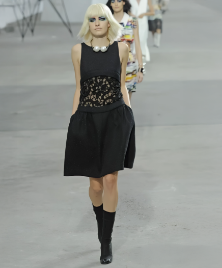 Robe Dentelle Ajourée Noire