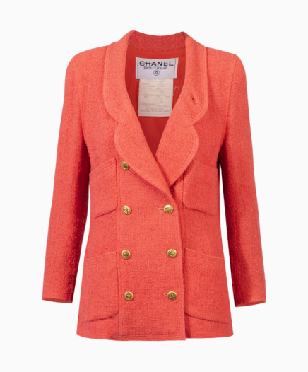 Veste Tweed Rouge Corail 90's