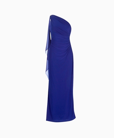 Robe Georgette Cape Gown