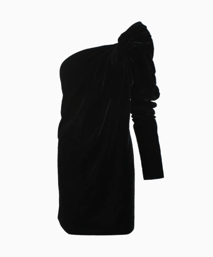 Robe Black Mini Velvet